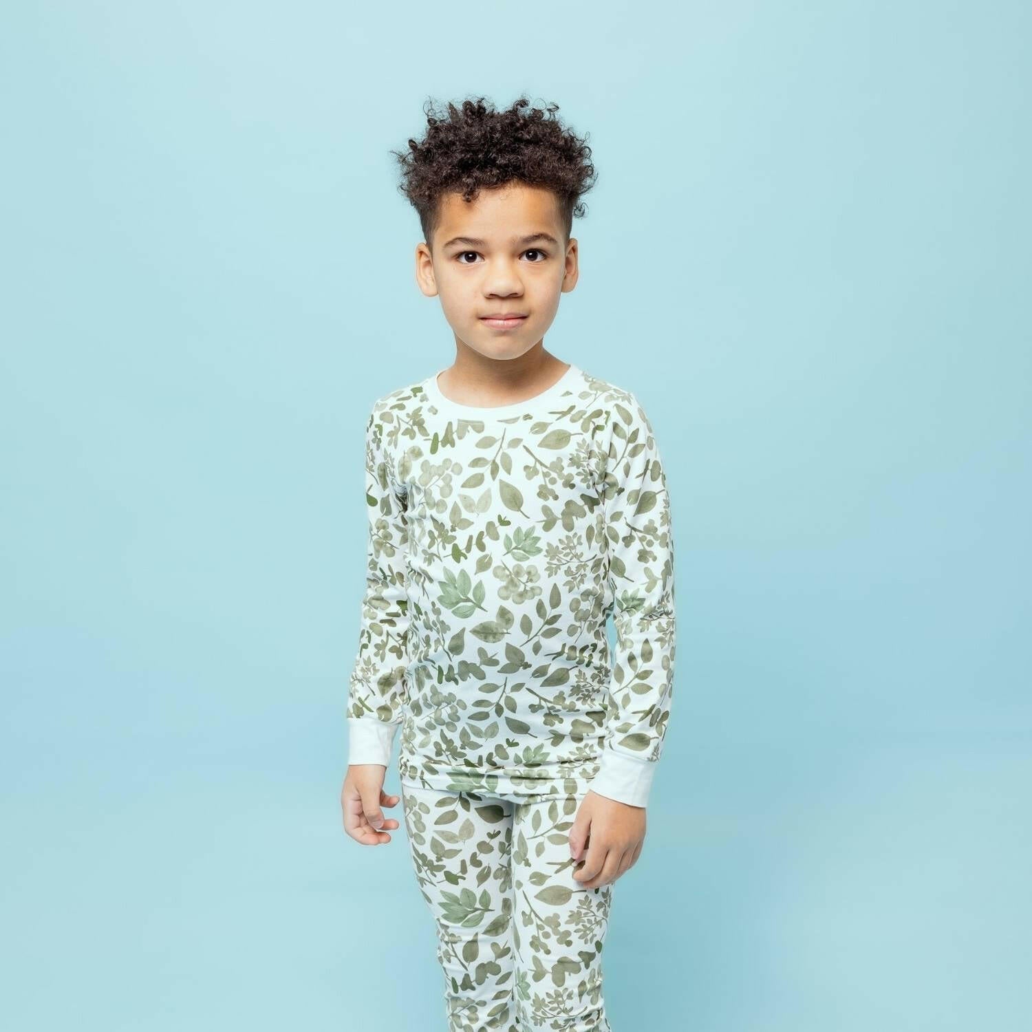 Kids Pajamas - Green Leaves Baby & Toddler Sleepwear Norani Baby