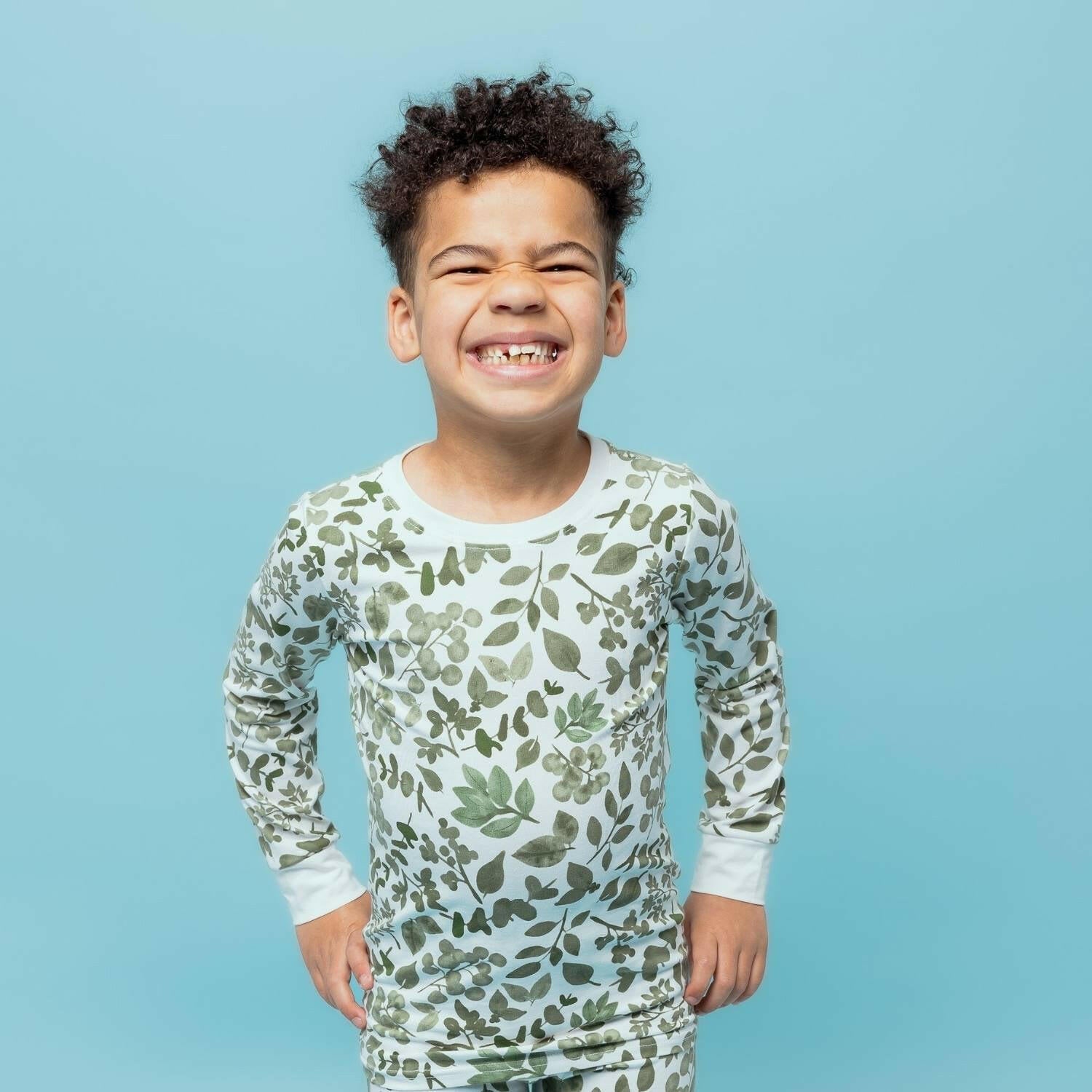 Kids Pajamas - Green Leaves Baby & Toddler Sleepwear Norani Baby