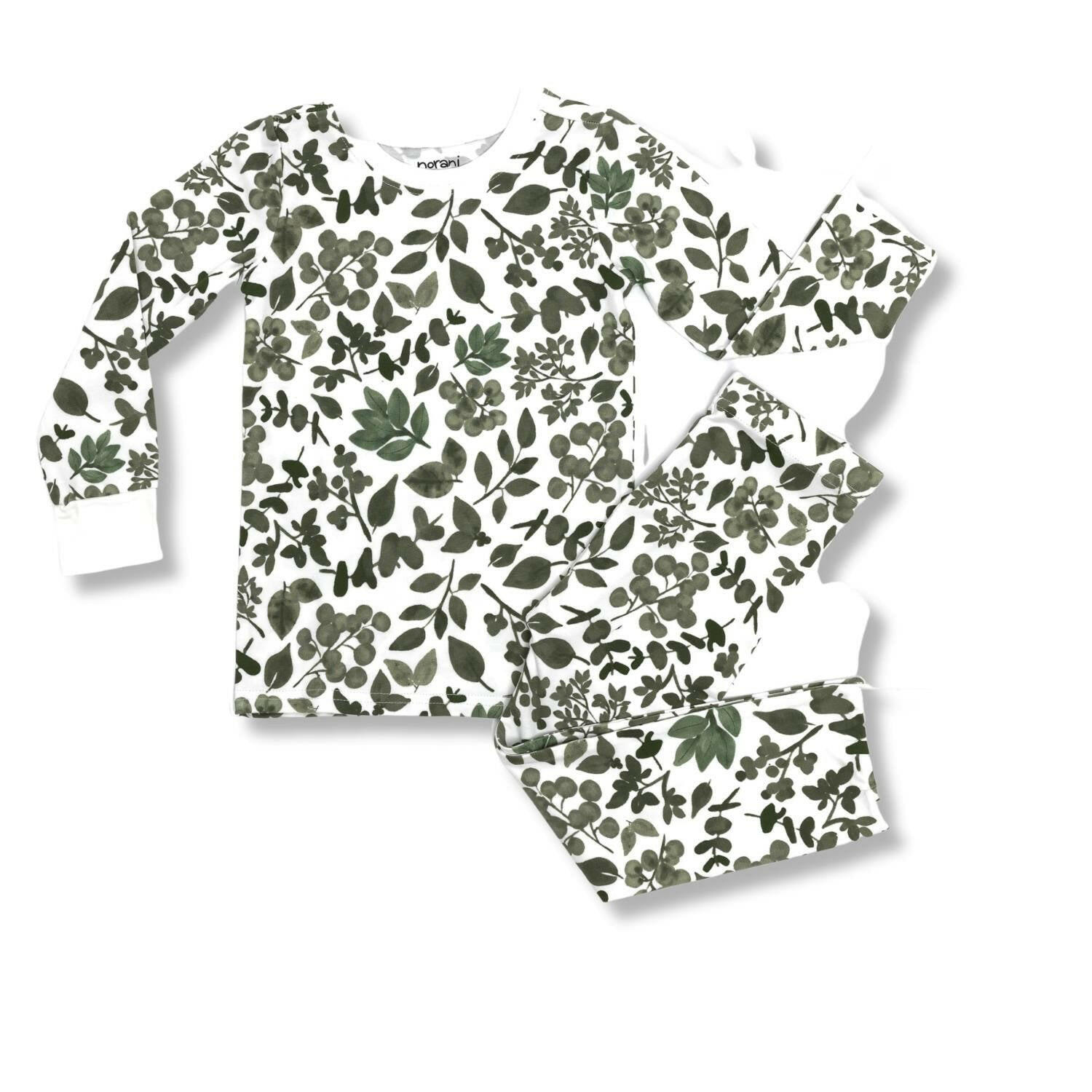 Kids Pajamas - Green Leaves Baby & Toddler Sleepwear Norani Baby