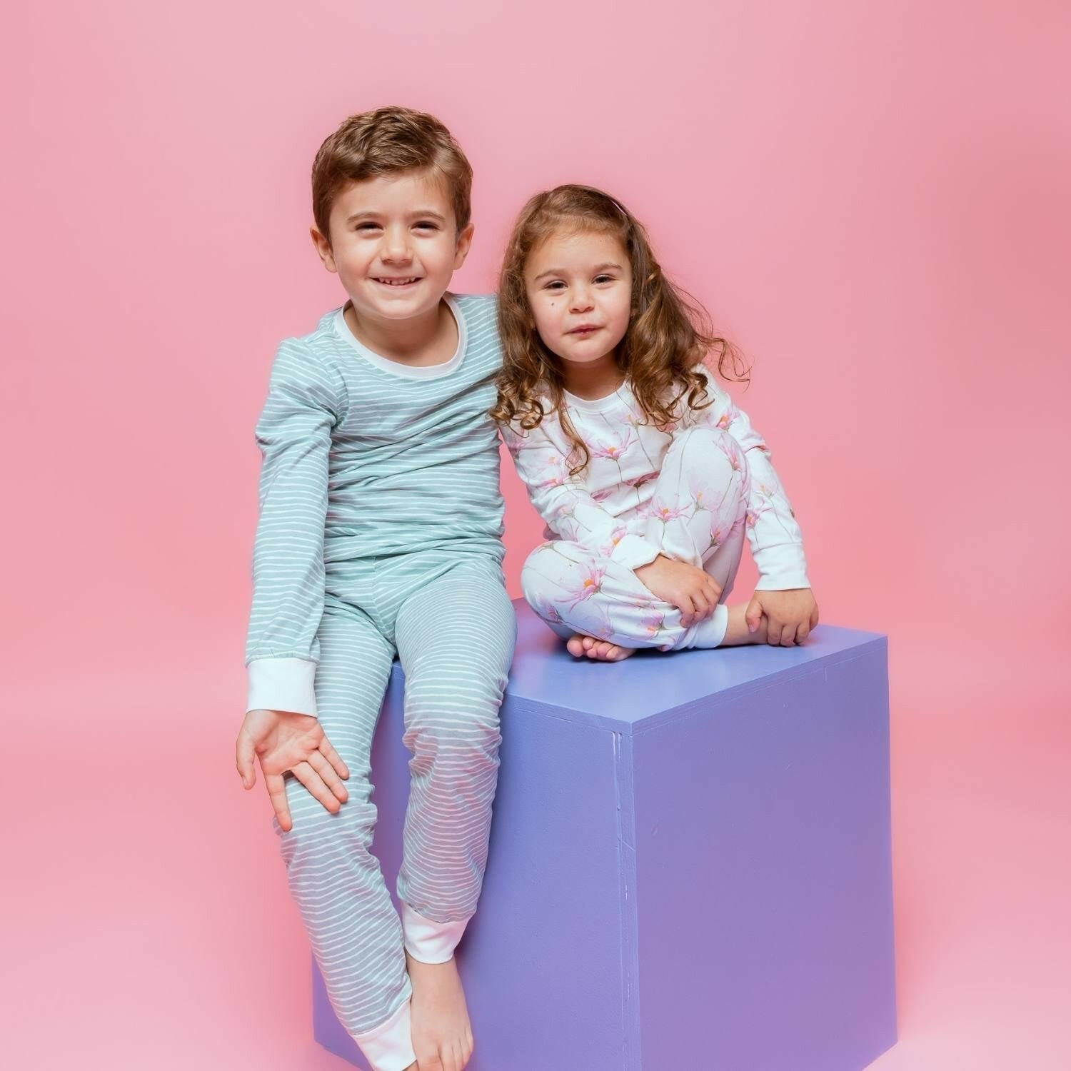 Kids Pajamas - Green Stripes Baby & Toddler Sleepwear Norani Baby