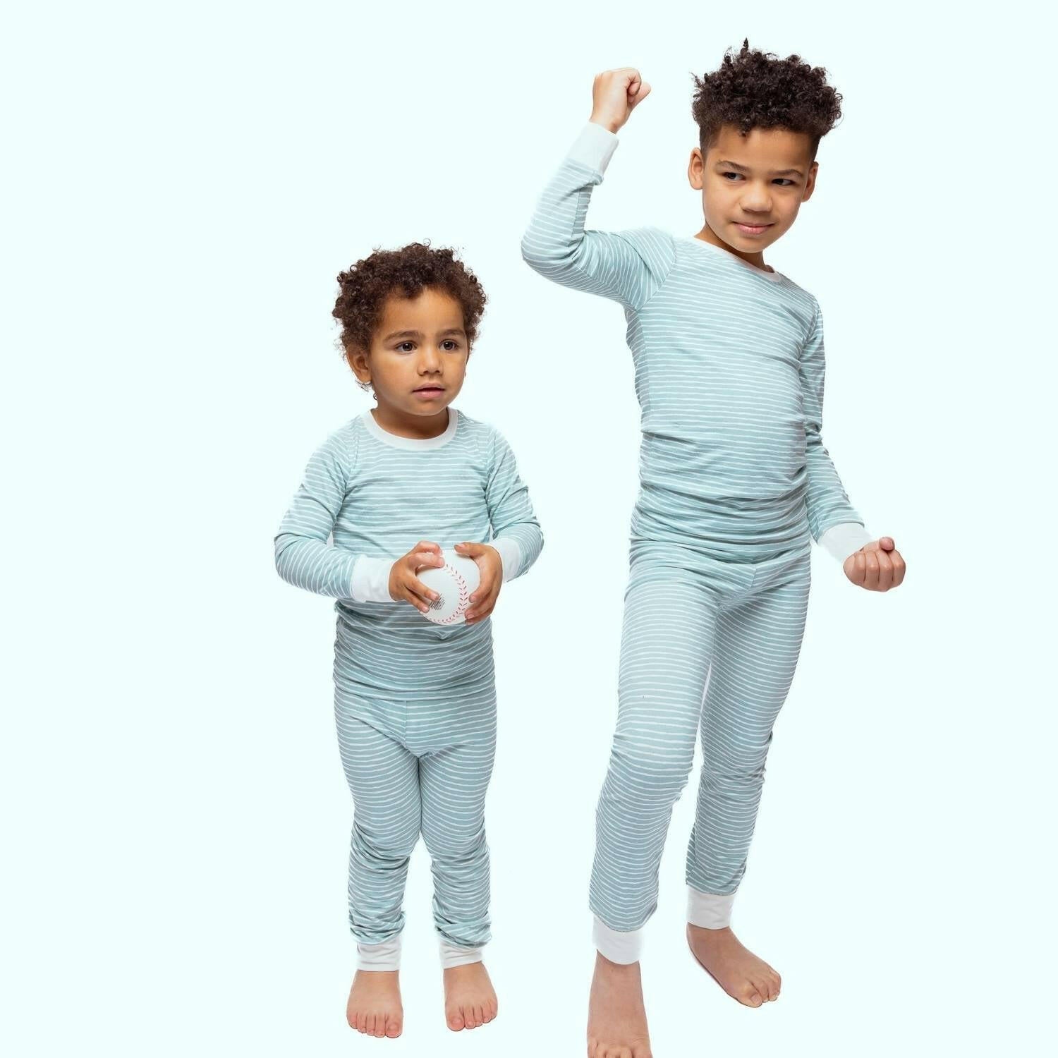 Kids Pajamas - Green Stripes Baby & Toddler Sleepwear Norani Baby