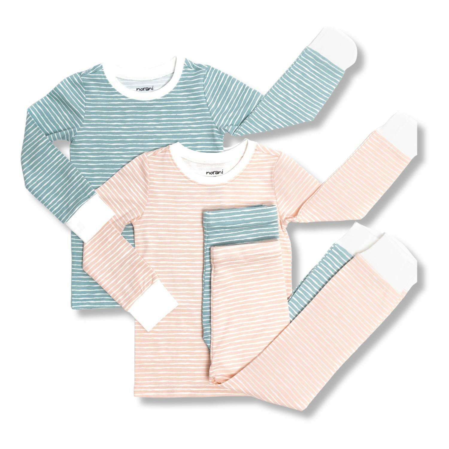 Kids Pajamas - Pink Stripes Baby & Toddler Sleepwear Norani Baby