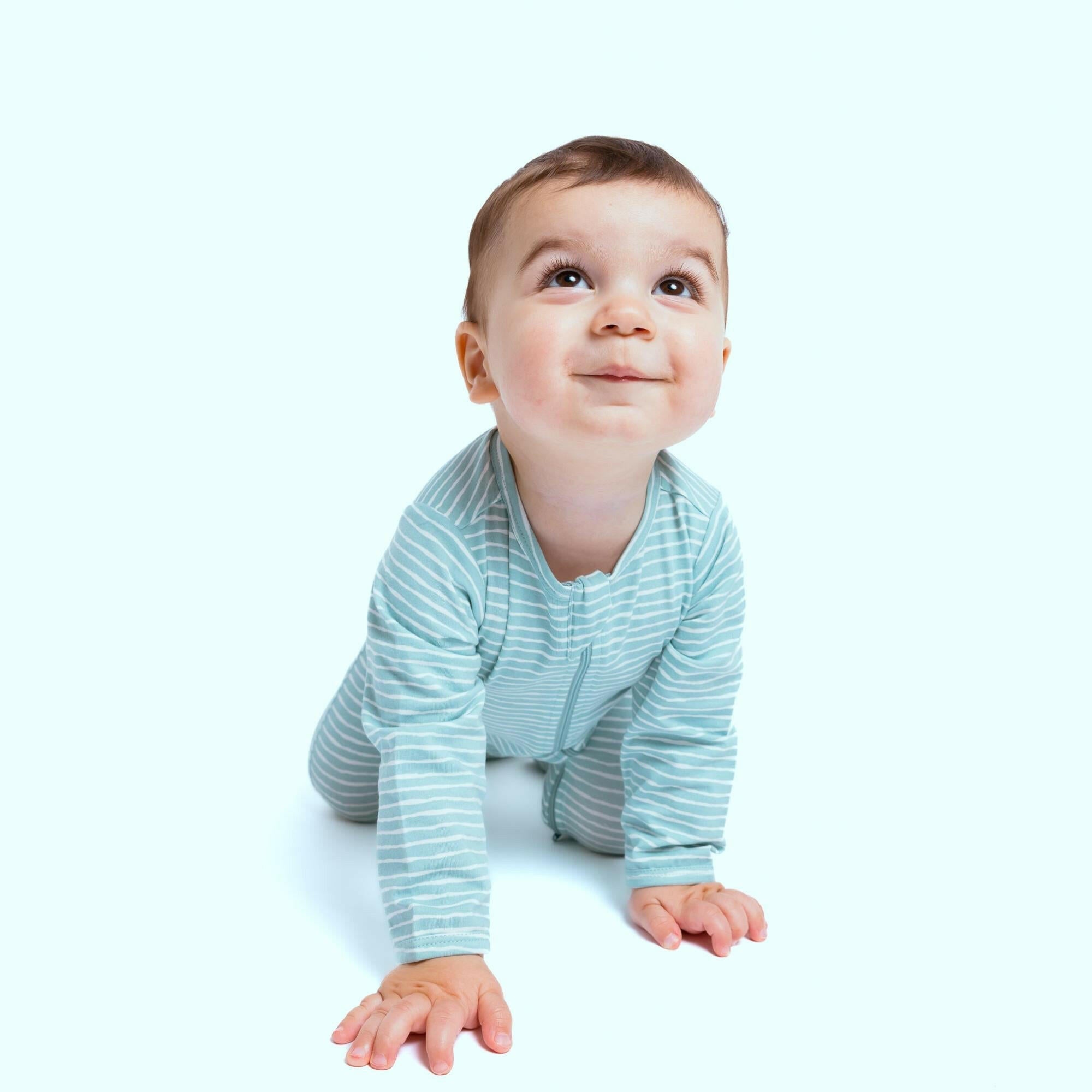 Organic Footie - Green Stripes Baby & Toddler Norani Baby