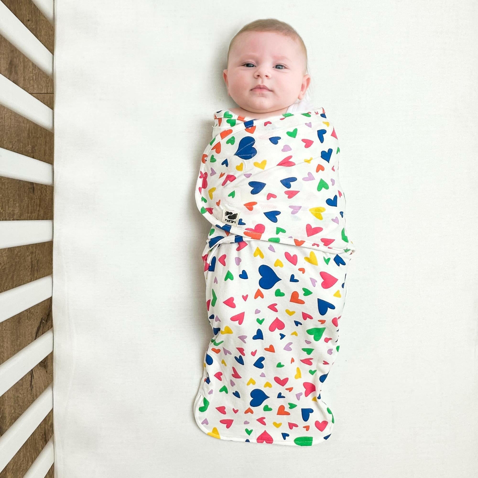 Snugababe Swaddle™ Sleep Pod - Colorful Hearts Baby & Toddler Norani Baby