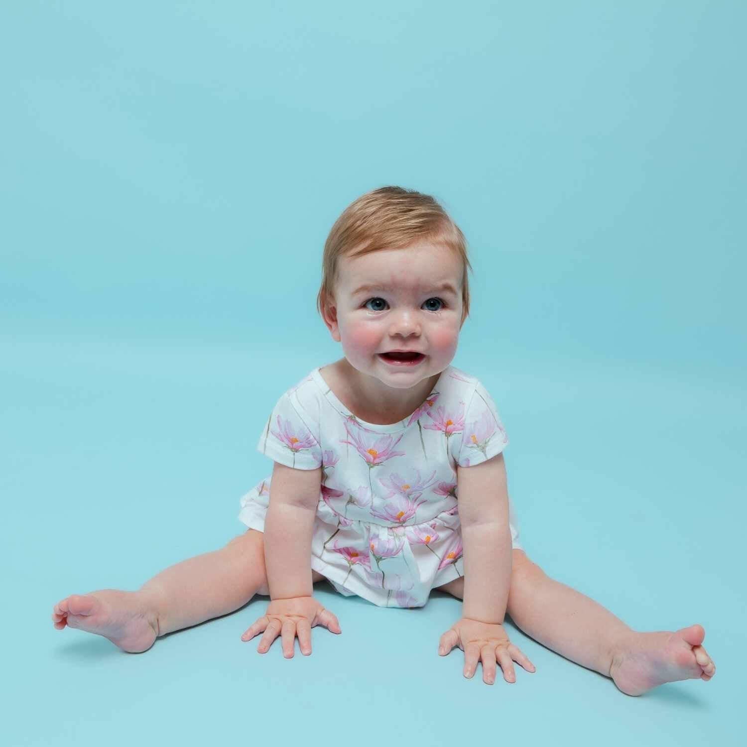 Pink Petals Layered Dress with Bloomers Baby & Toddler Norani Baby
