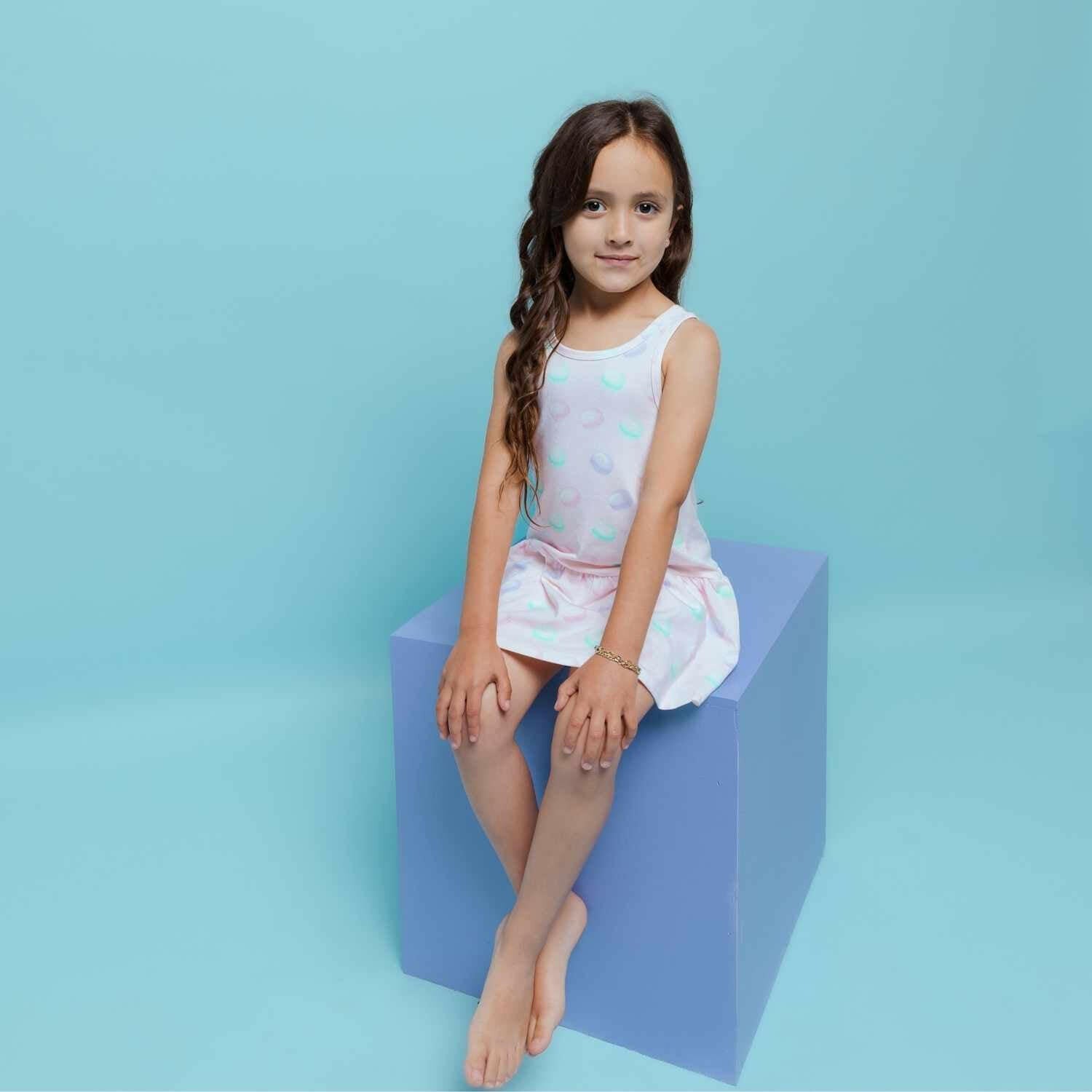 Macarons Drop Waist Dress with Biker Shorts Baby & Toddler Norani Baby