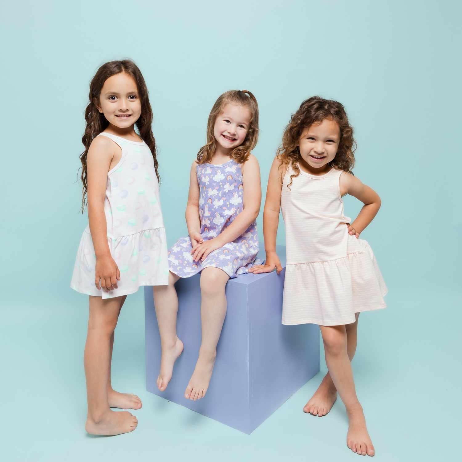 Macarons Drop Waist Dress with Biker Shorts Baby & Toddler Norani Baby