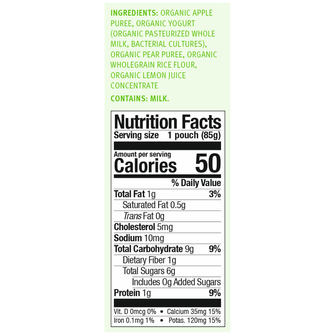 Holle Organic Yogurt Pouches - Apple & Pear
