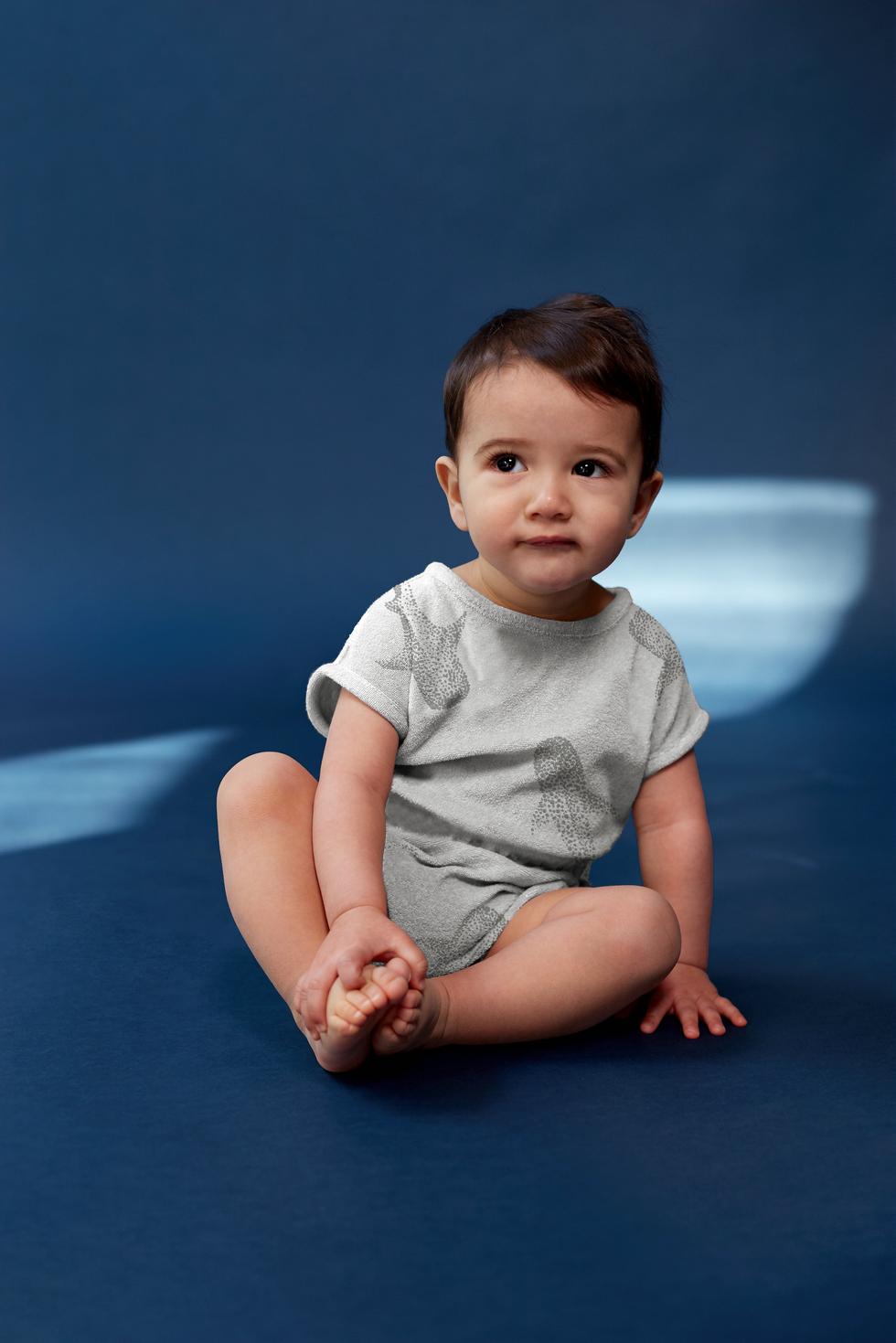 Baby Terry Romper - Heather Grey - FINAL SALE