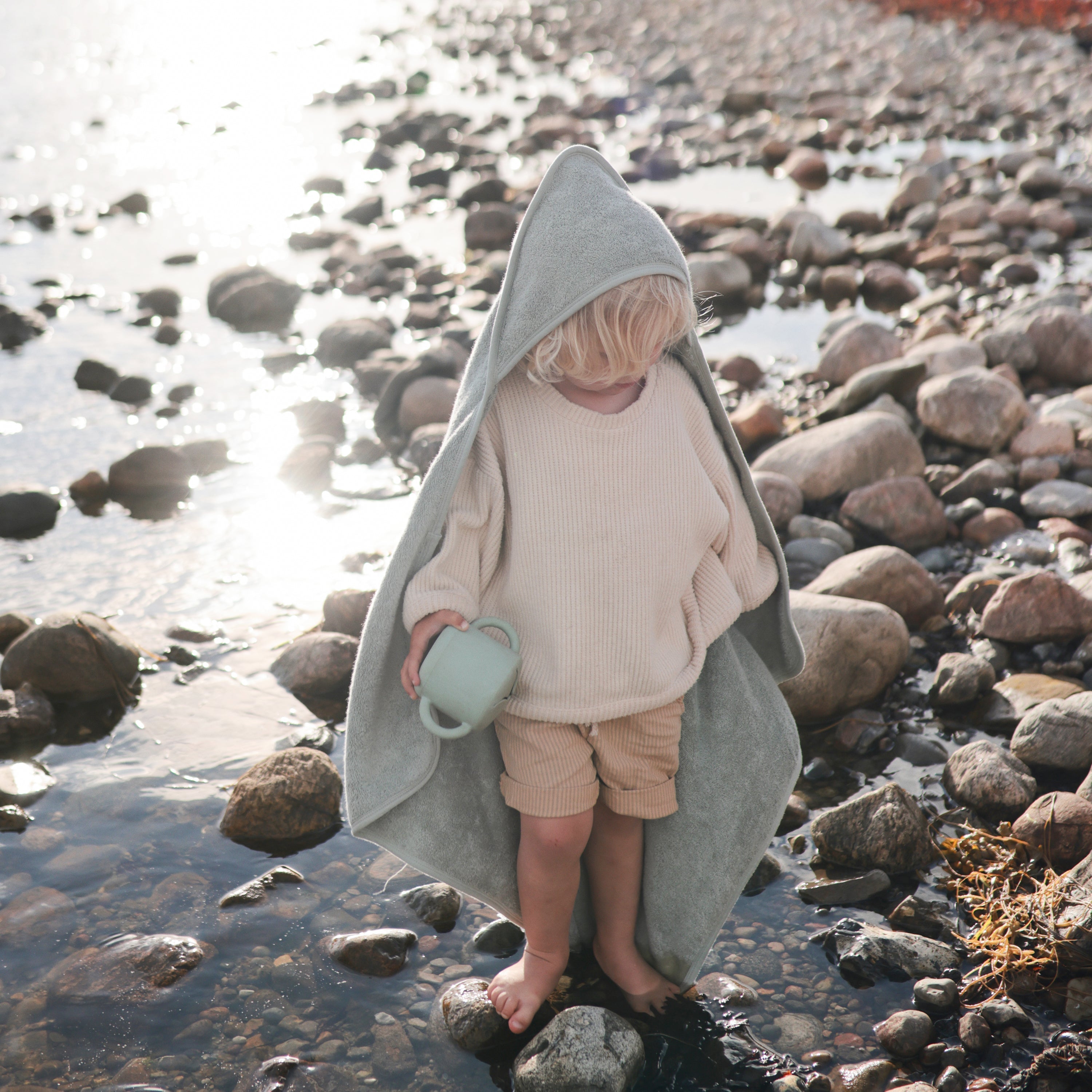 Organic Cotton Baby Hooded Towel Hooded Towel Mushie