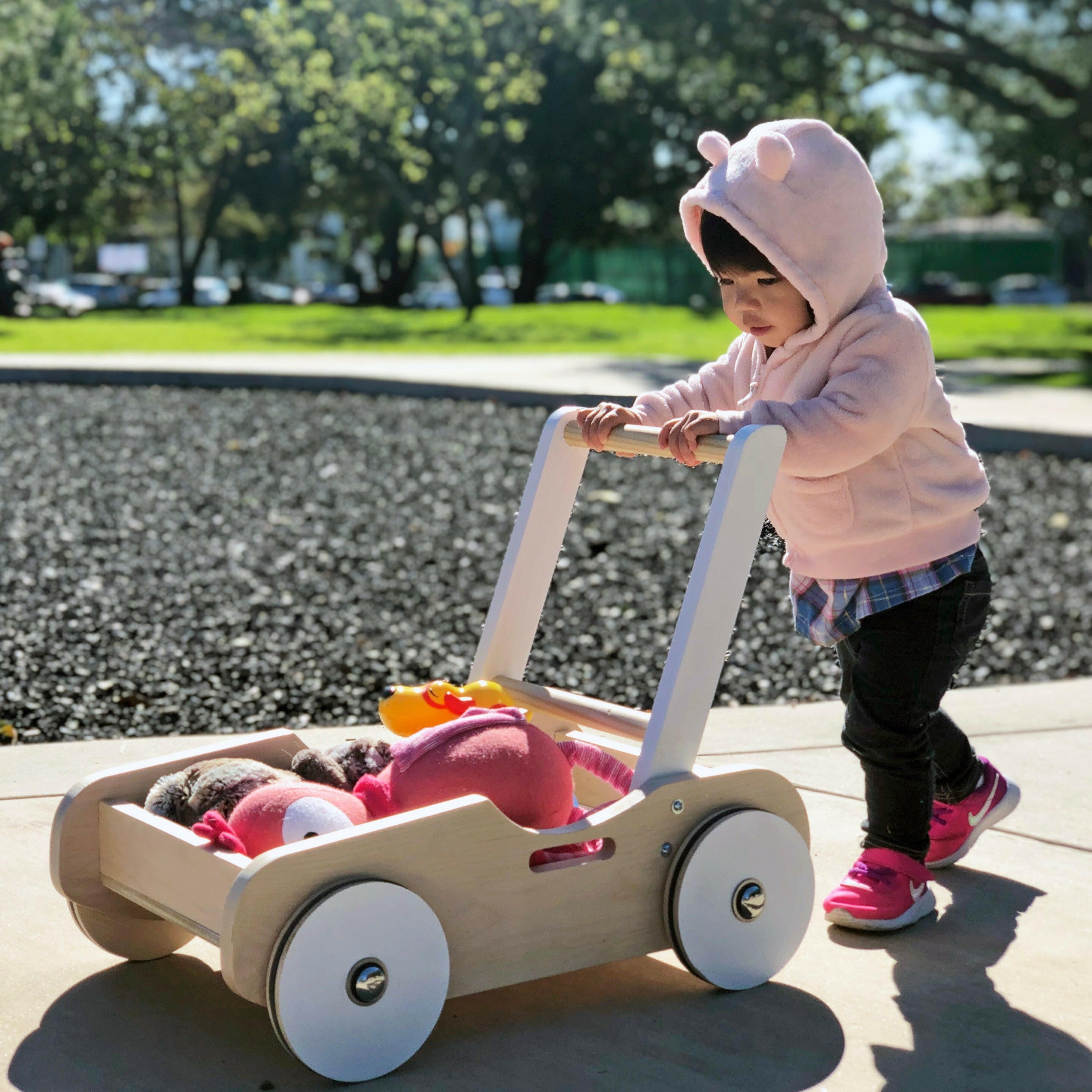Luma Buggy: Charcoal Gray Handcrafted Wooden Push Cart Push Walker Luma Goods Co.