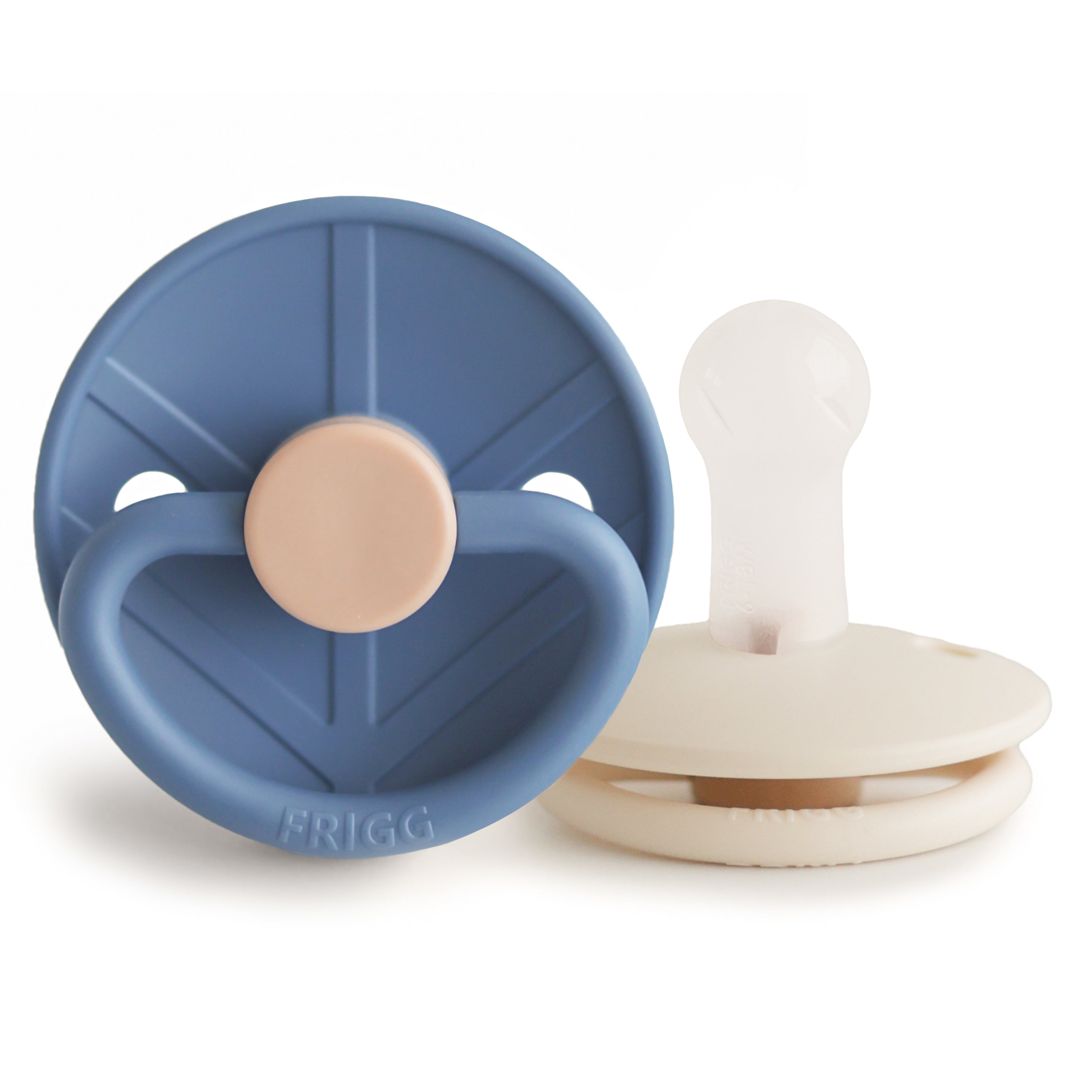 FRIGG Little Viking Silicone 2-Pack Pacifiers & Teethers Mushie Ocean View/Cream 6-18 months