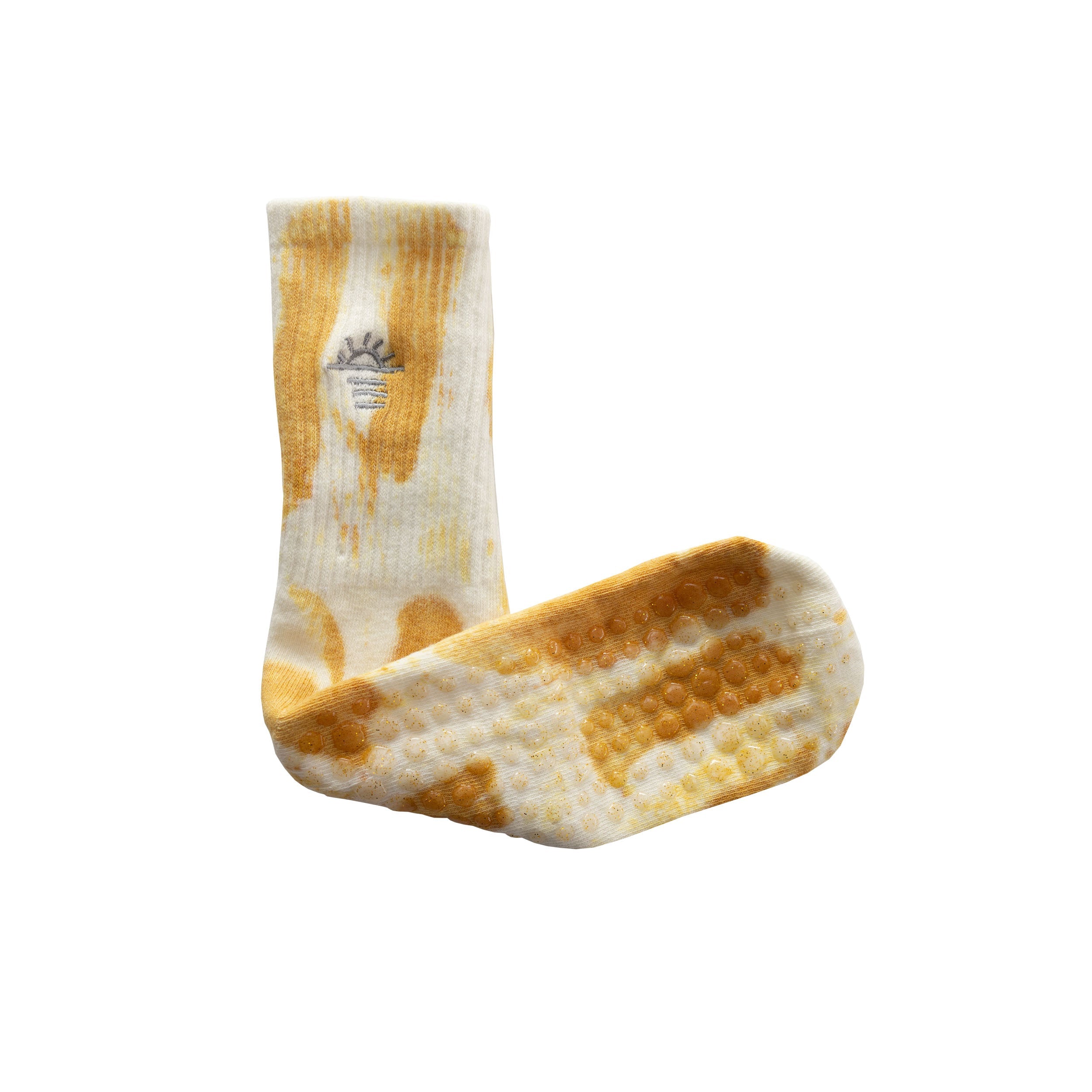 Pilates Grip Sock - Tie Dye Yellow
