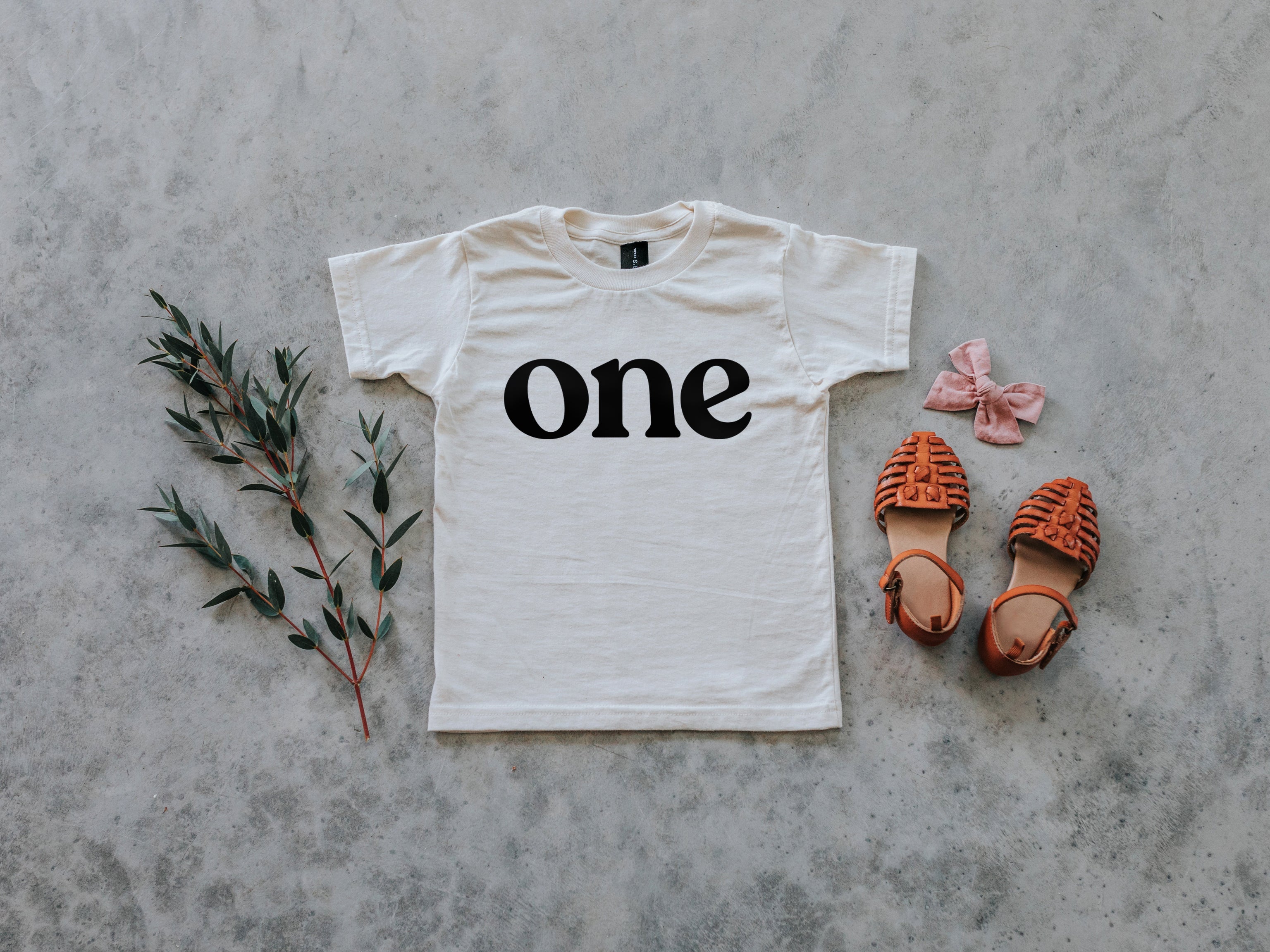 One Modern First Birthday Organic Baby Tee