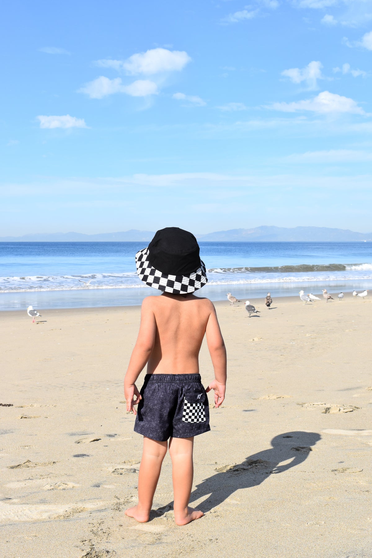 ACID WASH MIDNIGHT CHECK SWIMMIE