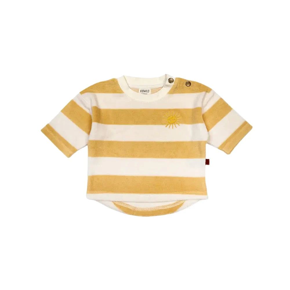 Organic Boxy Sweatshirt - Yellow Stripe