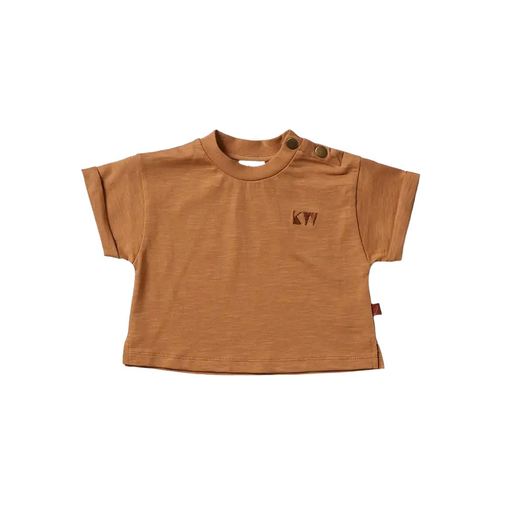Organic Boxy Tee - Fawn