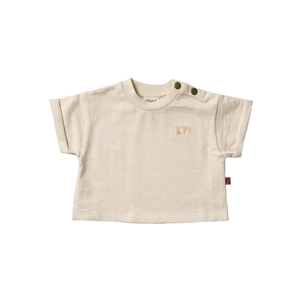 Organic Boxy Tee - Oatmeal Melange