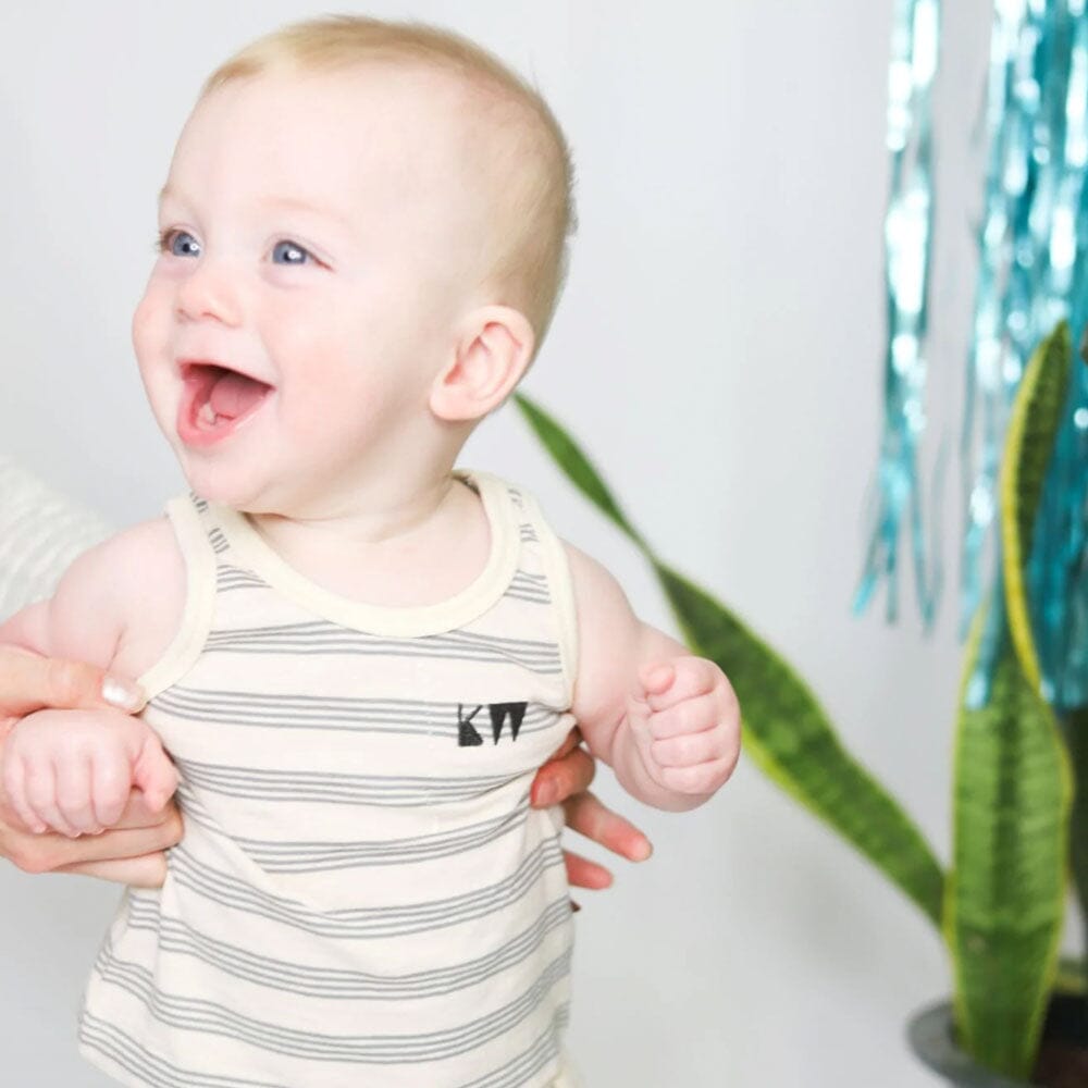 Organic Tank Top - Mist Stripe