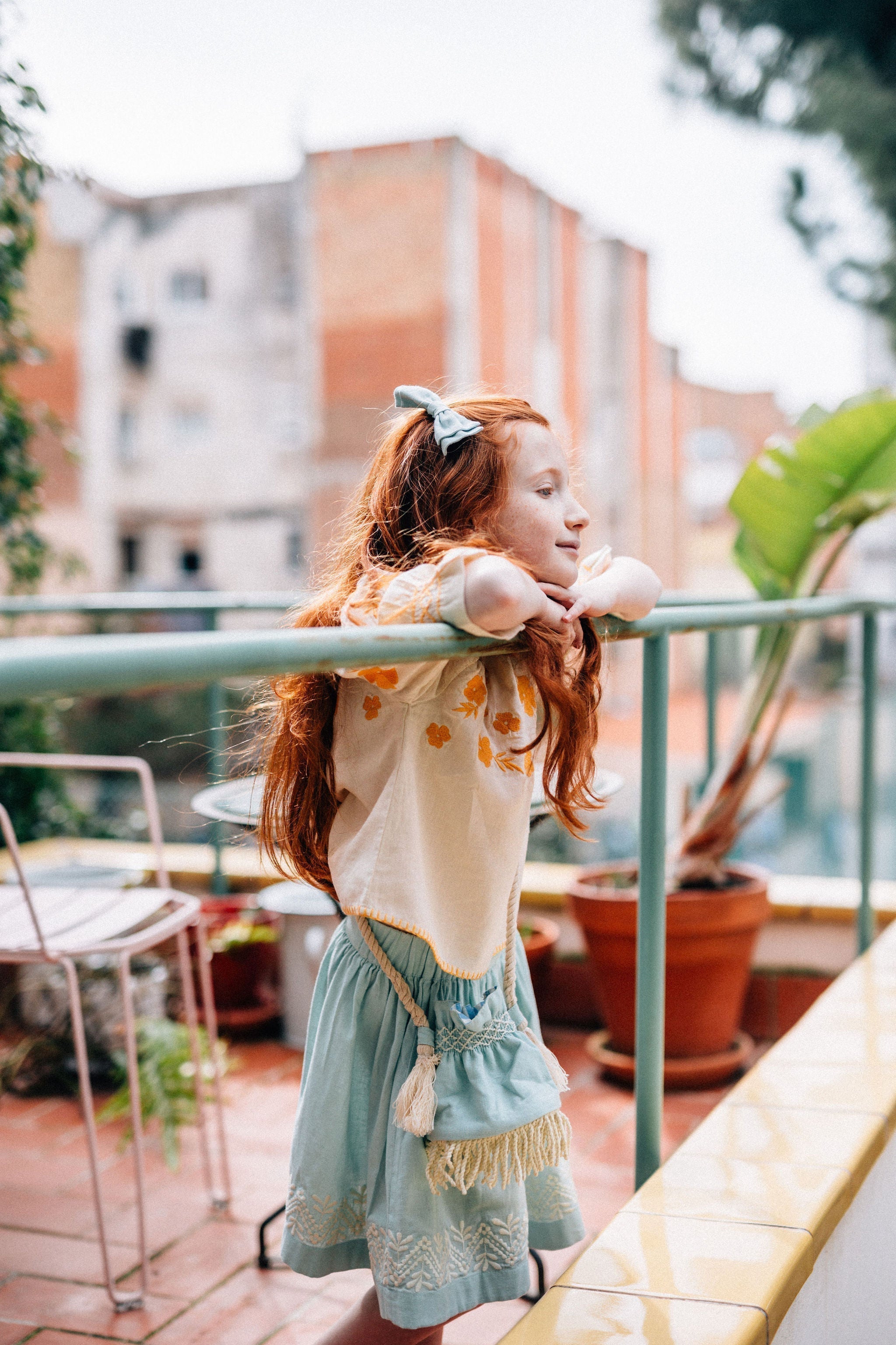 Marguerite Skirt - Blue Sky