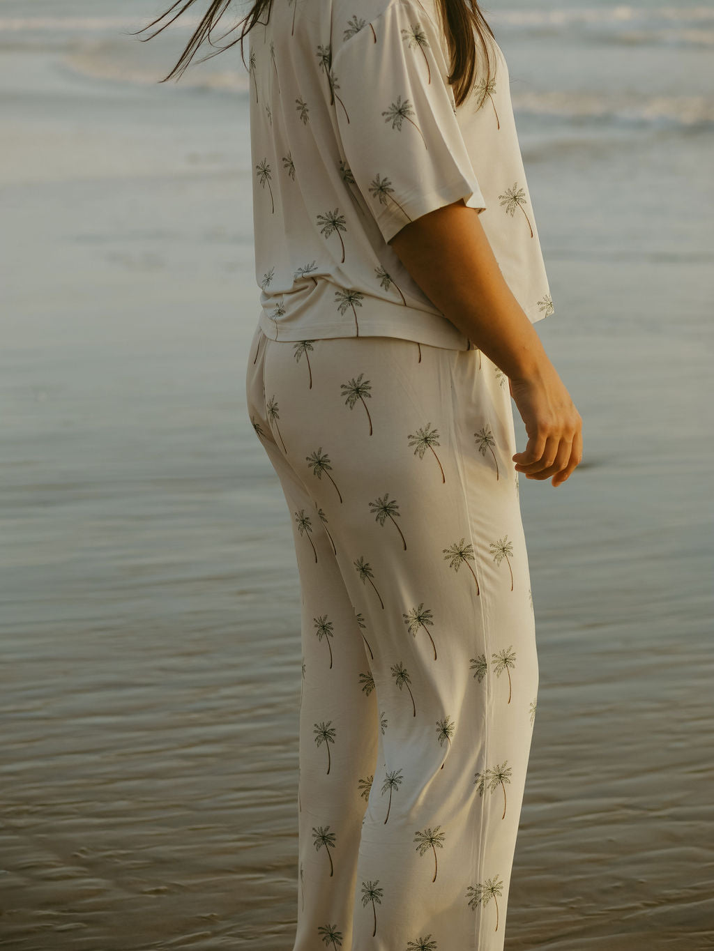 Women's Boxy Tee Lounge Set | Palm Tree