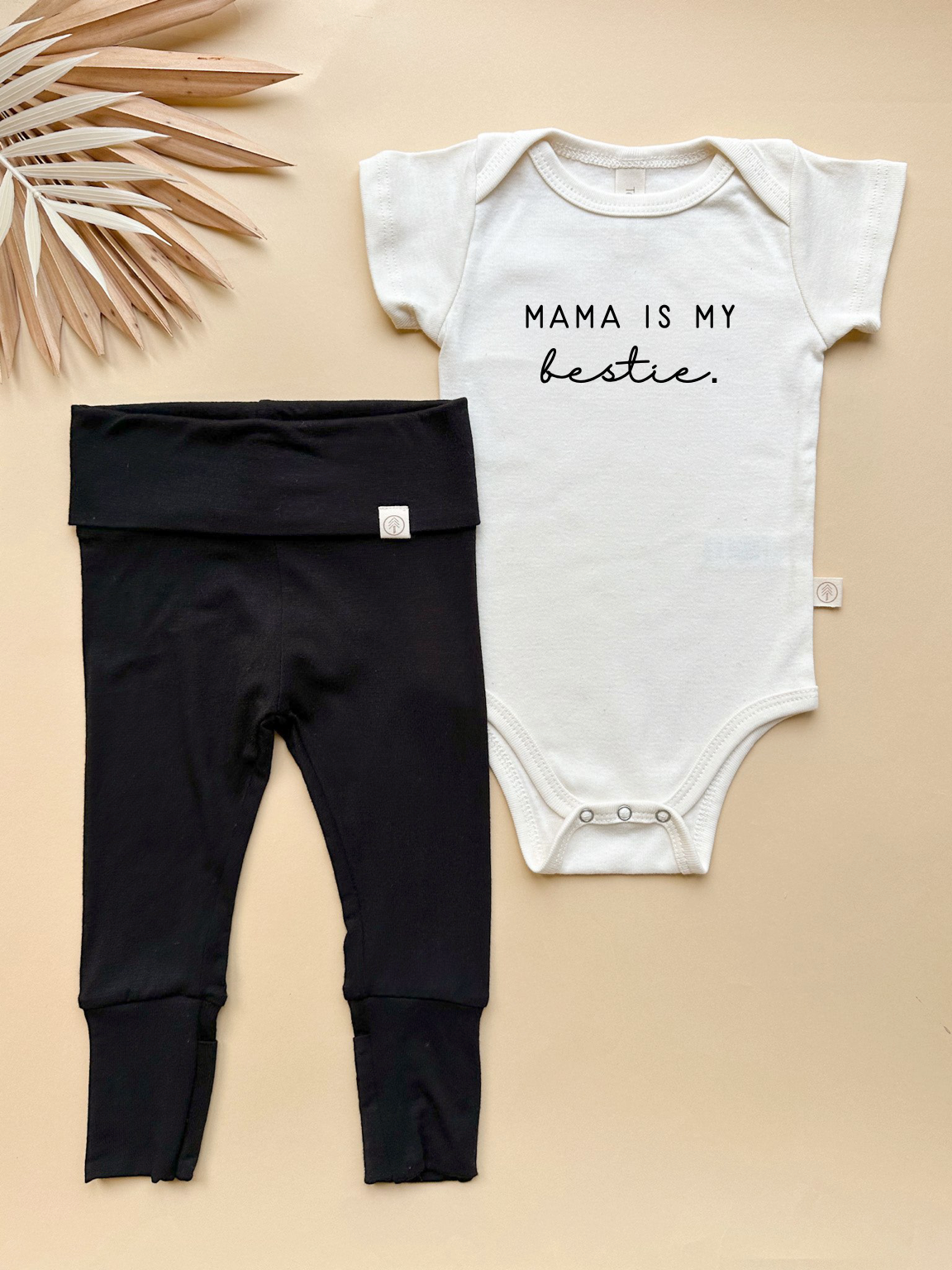 Mama is my Bestie - Black Leggings Outfit Set Bundle