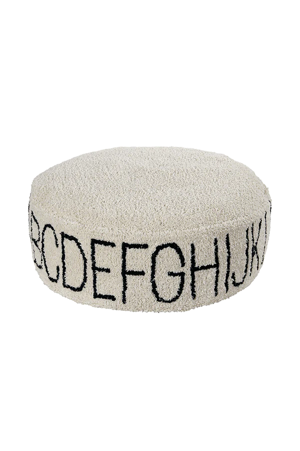 POUF ABC NATURAL/BLACK Little Wonder & Co