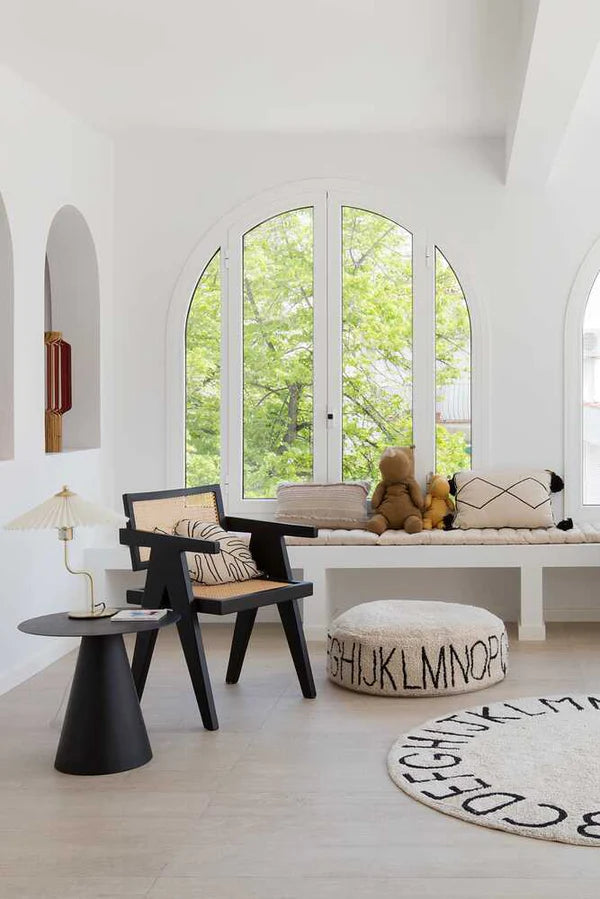 POUF ABC NATURAL/BLACK Little Wonder & Co