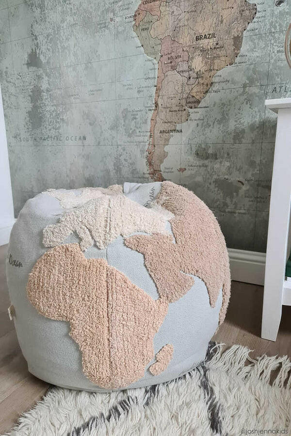 POUF WORLD MAP Little Wonder & Co
