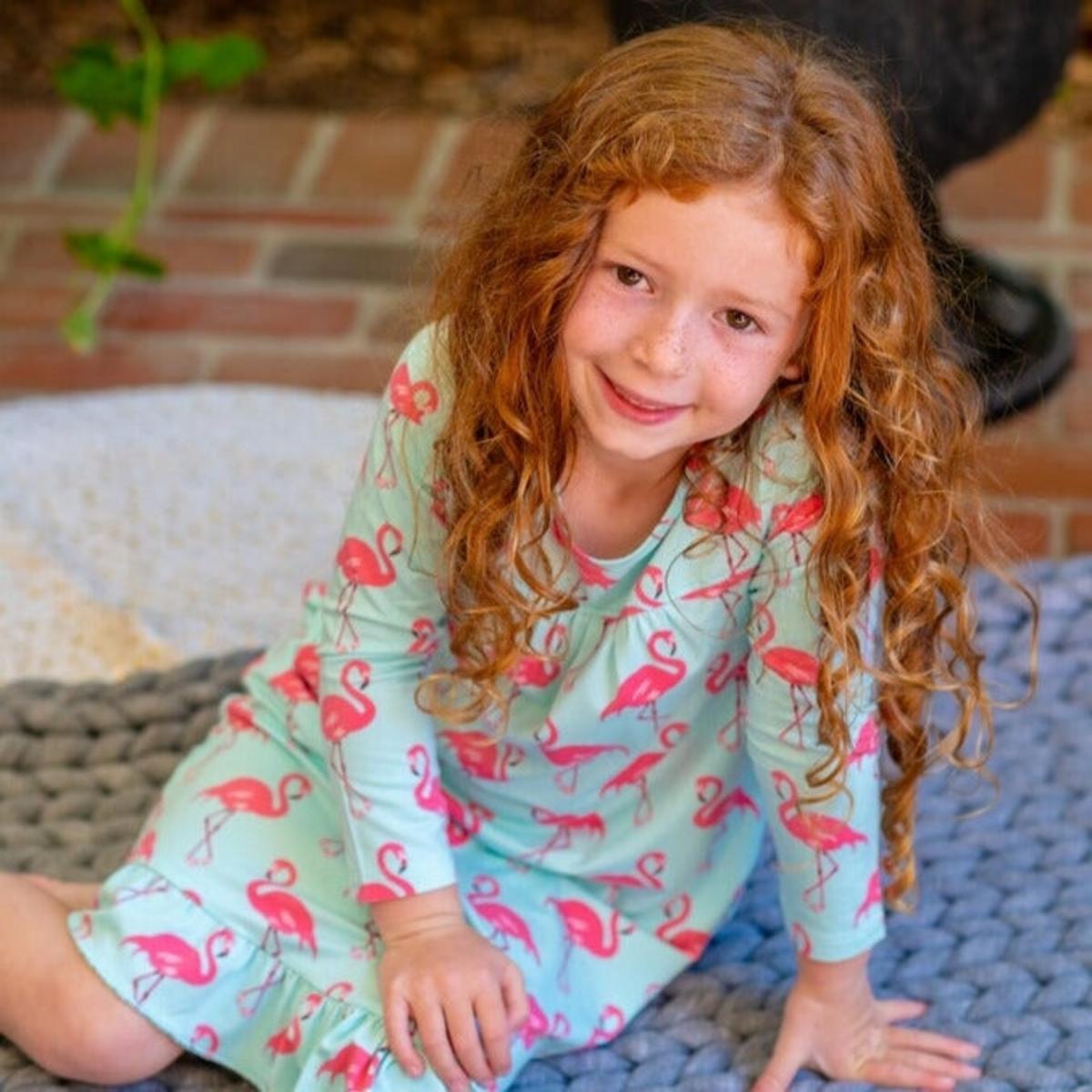 Boho Dress - Flamingo Aqua