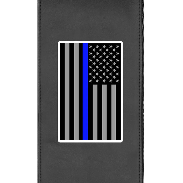 Xpression Pro Gaming Chair with Blue Line Flag Vertical Logo