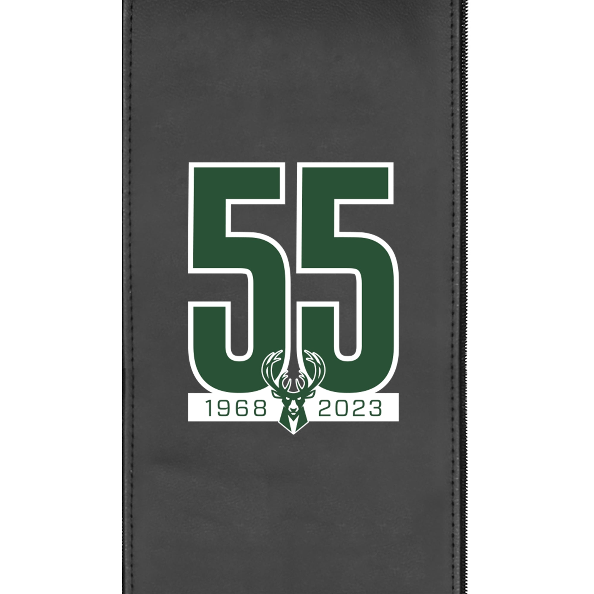 Silver Loveseat with Milwaukee Bucks Team Commemorative Logo