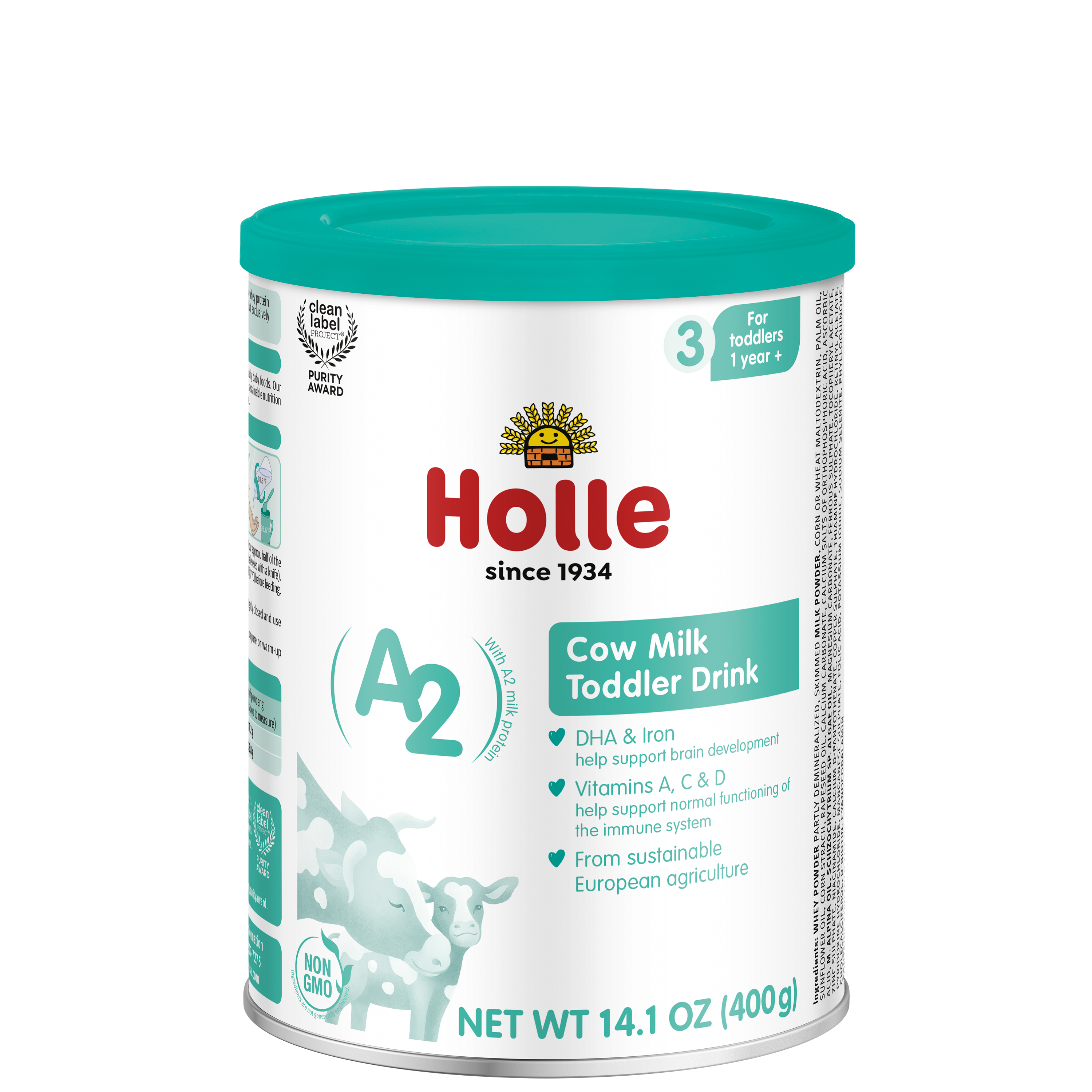 Holle Cow Milk Toddler Drink (A2) - Stage 3 | Non GMO (14 oz)