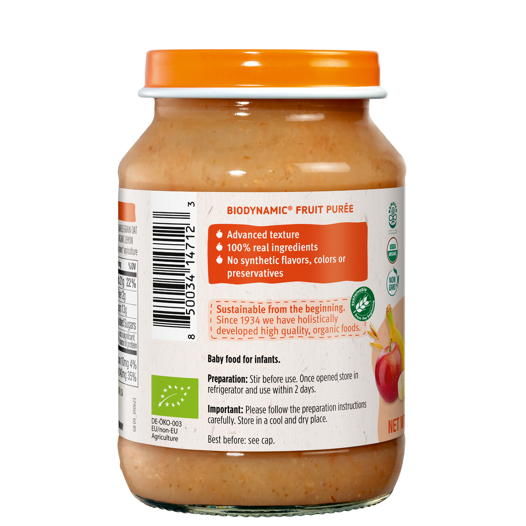 Holle Organic Baby Food Jar - Mixed Fruit with Muesli - 6 Jars