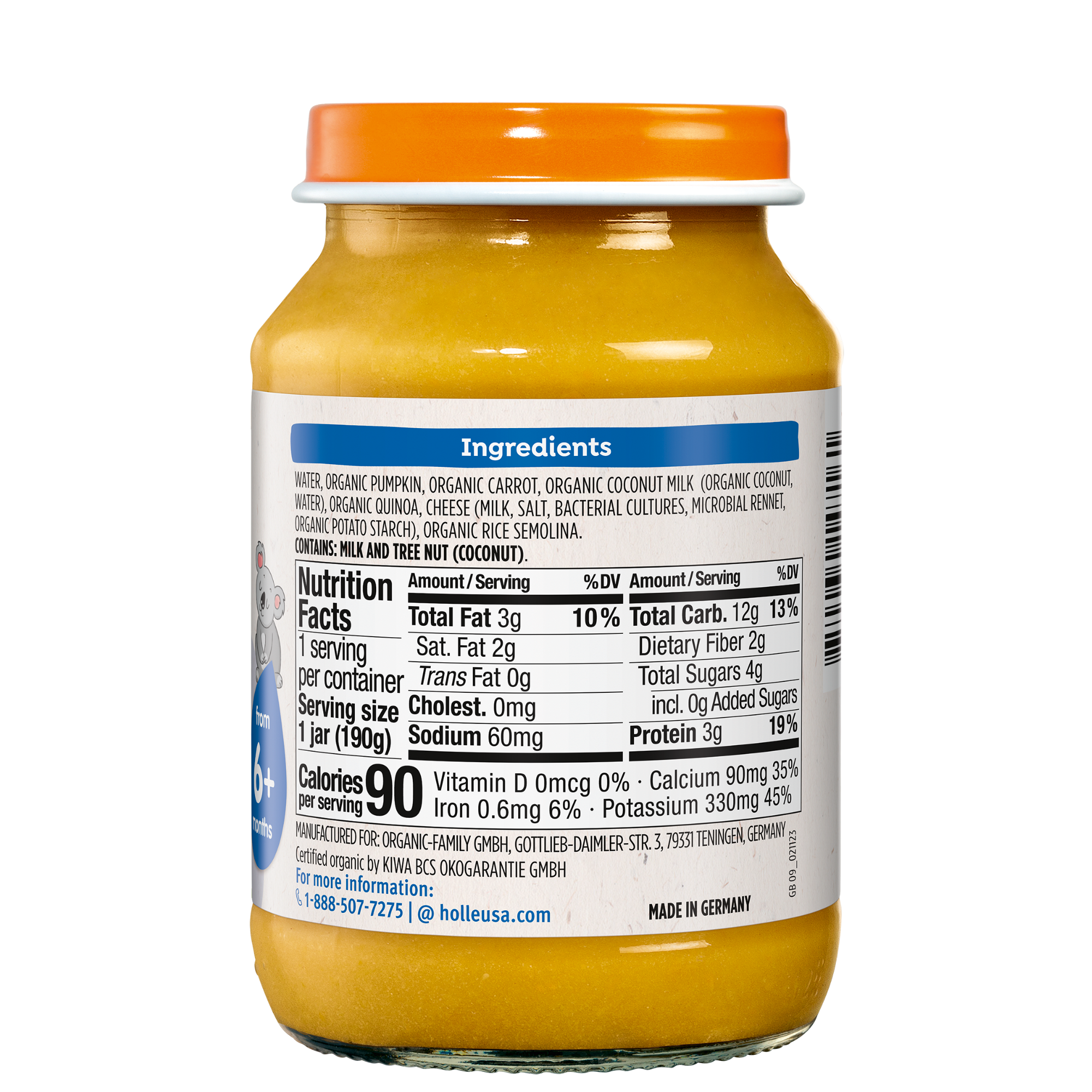 Holle Baby Food Jar - Veggie Curry - 6 Jars