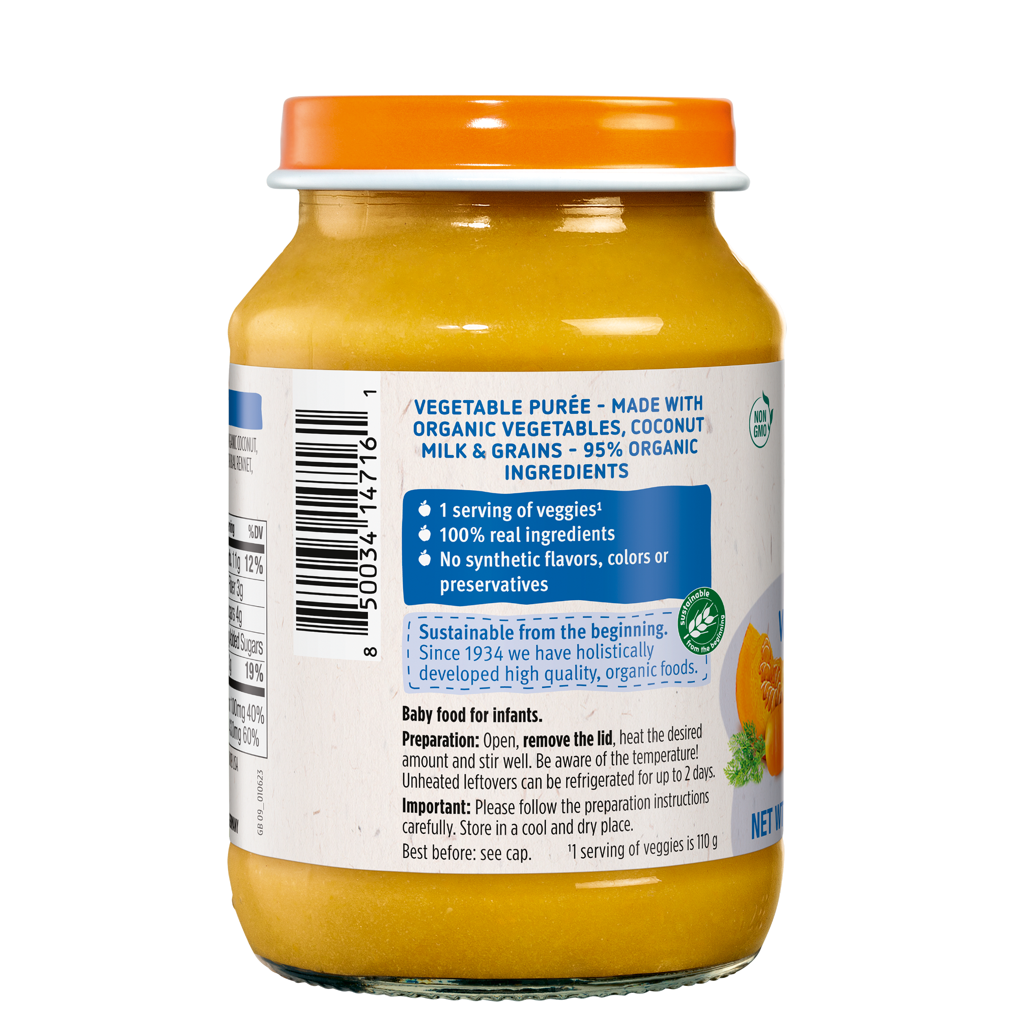 Holle Baby Food Jar - Veggie Curry - 6 Jars