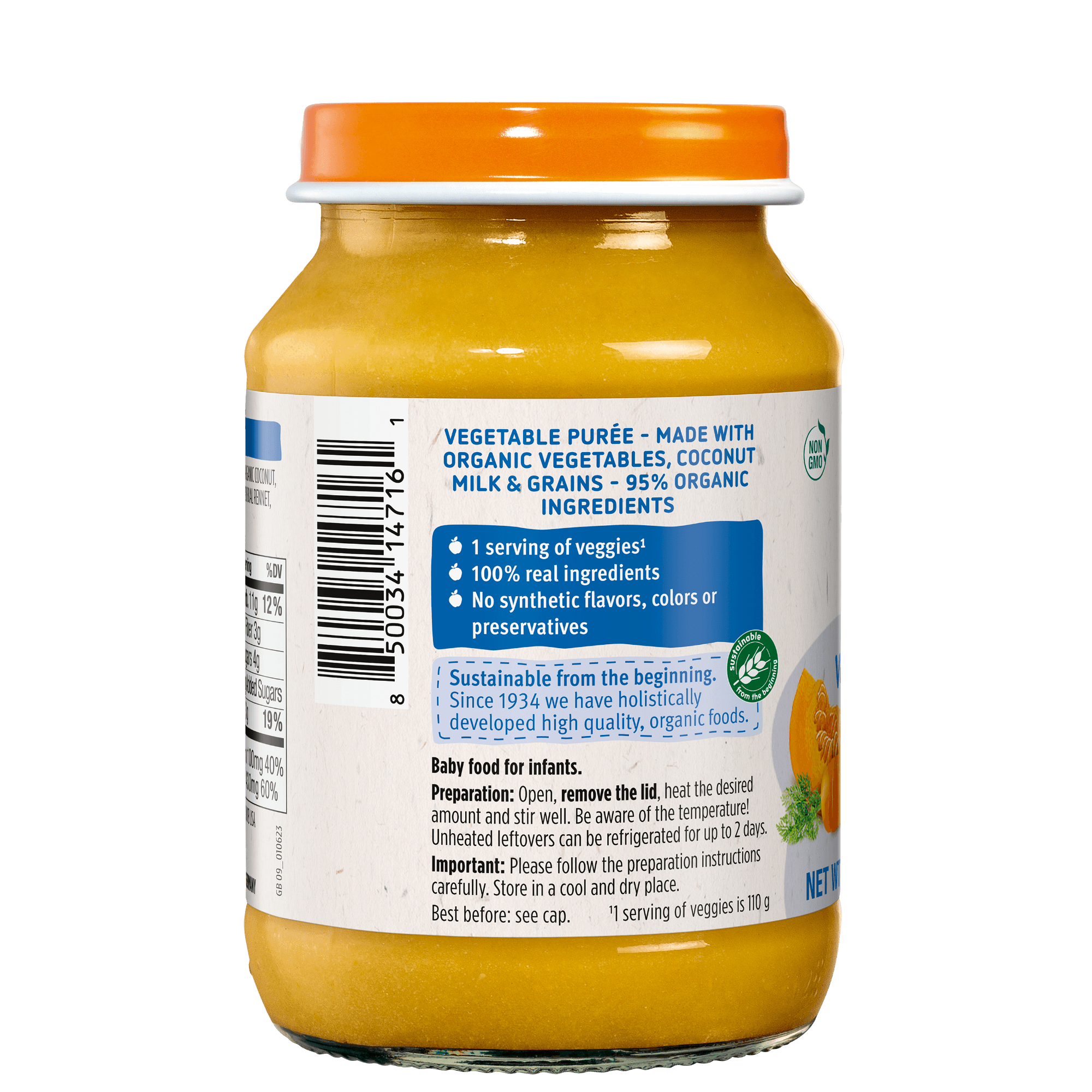 Holle Baby Food Jar - Veggie Curry - 6 Jars