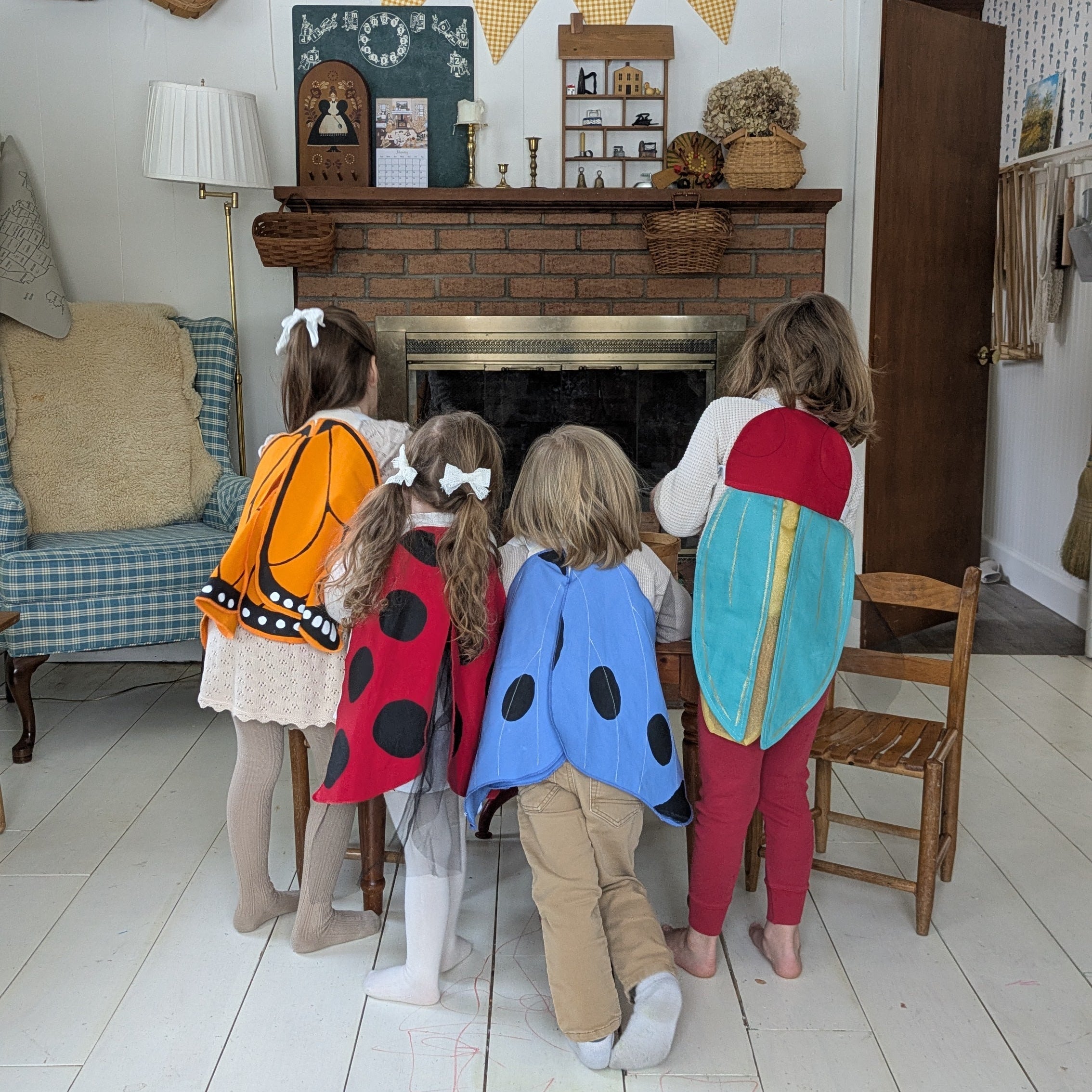 Spotted Blue Butterfly Wings Costume