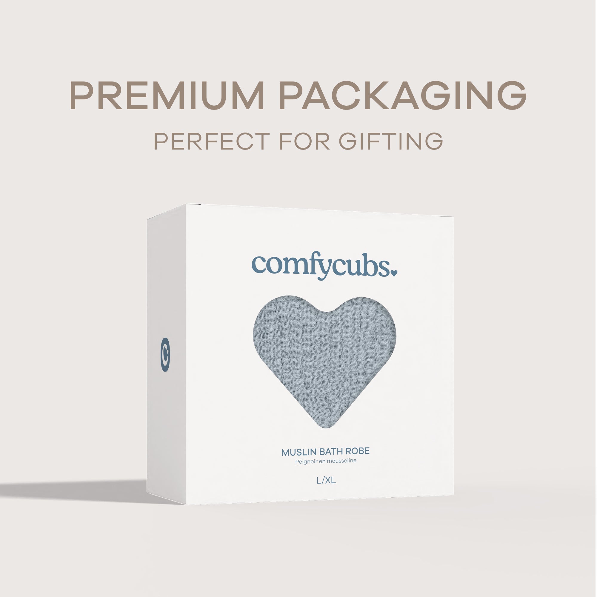 Muslin Bathrobe in Pacific Blue