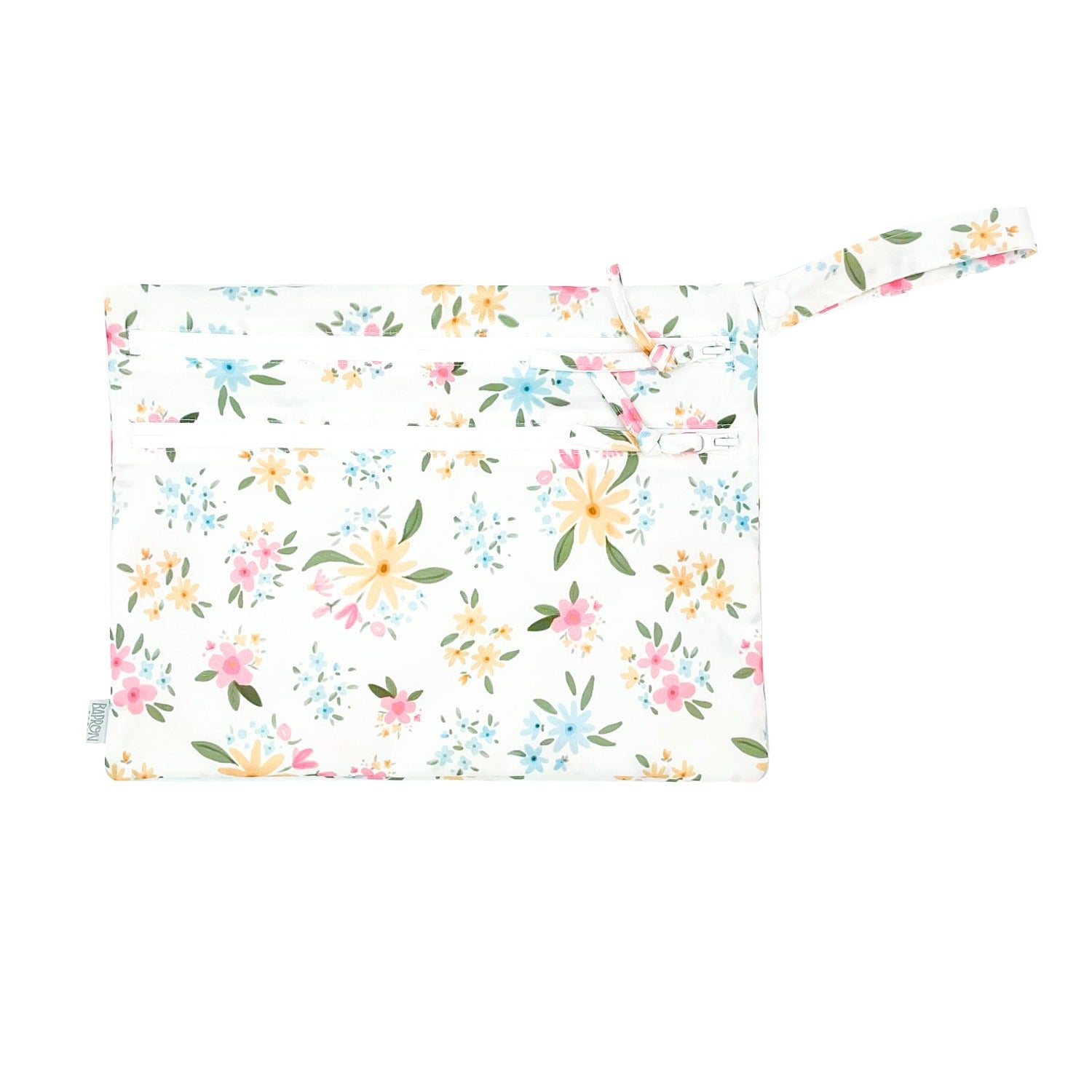 Pastel Floral - Waterproof Wet Bag (For mealtime, on-the-go, and more!) BapronBaby