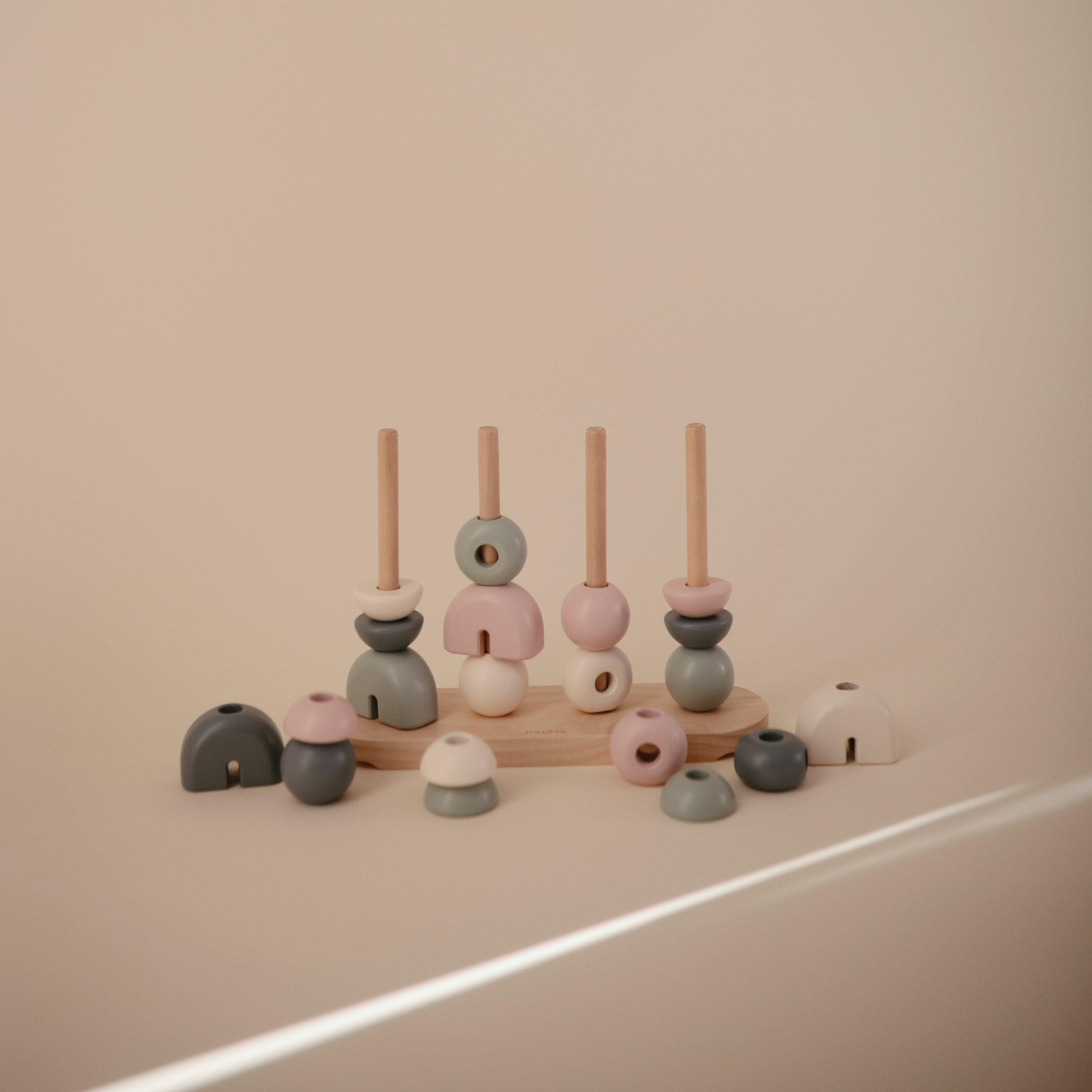 Wooden Multi Shape Stacker Wooden Multi Shape Stacker Mushie