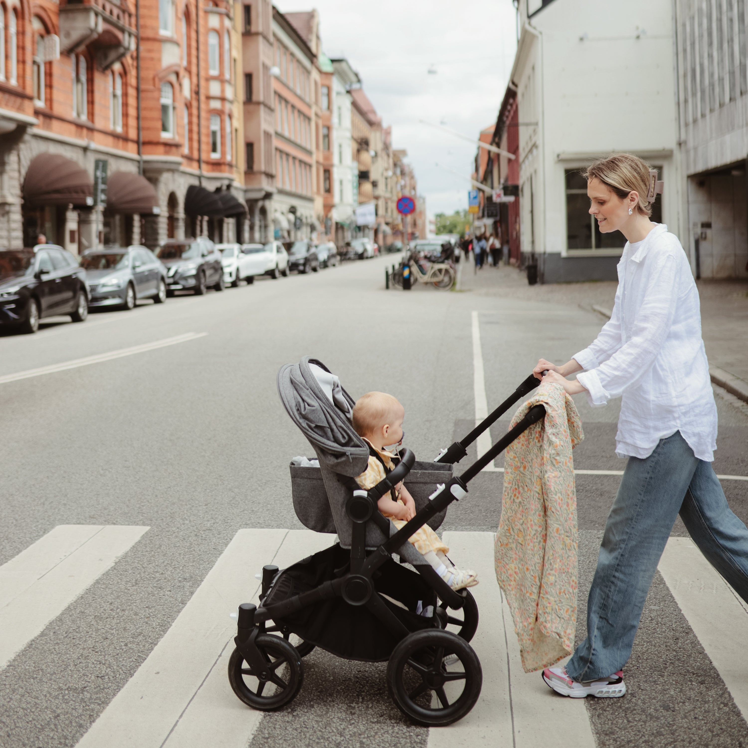 Organic Cotton Muslin Swaddle Blanket Swaddle Mushie