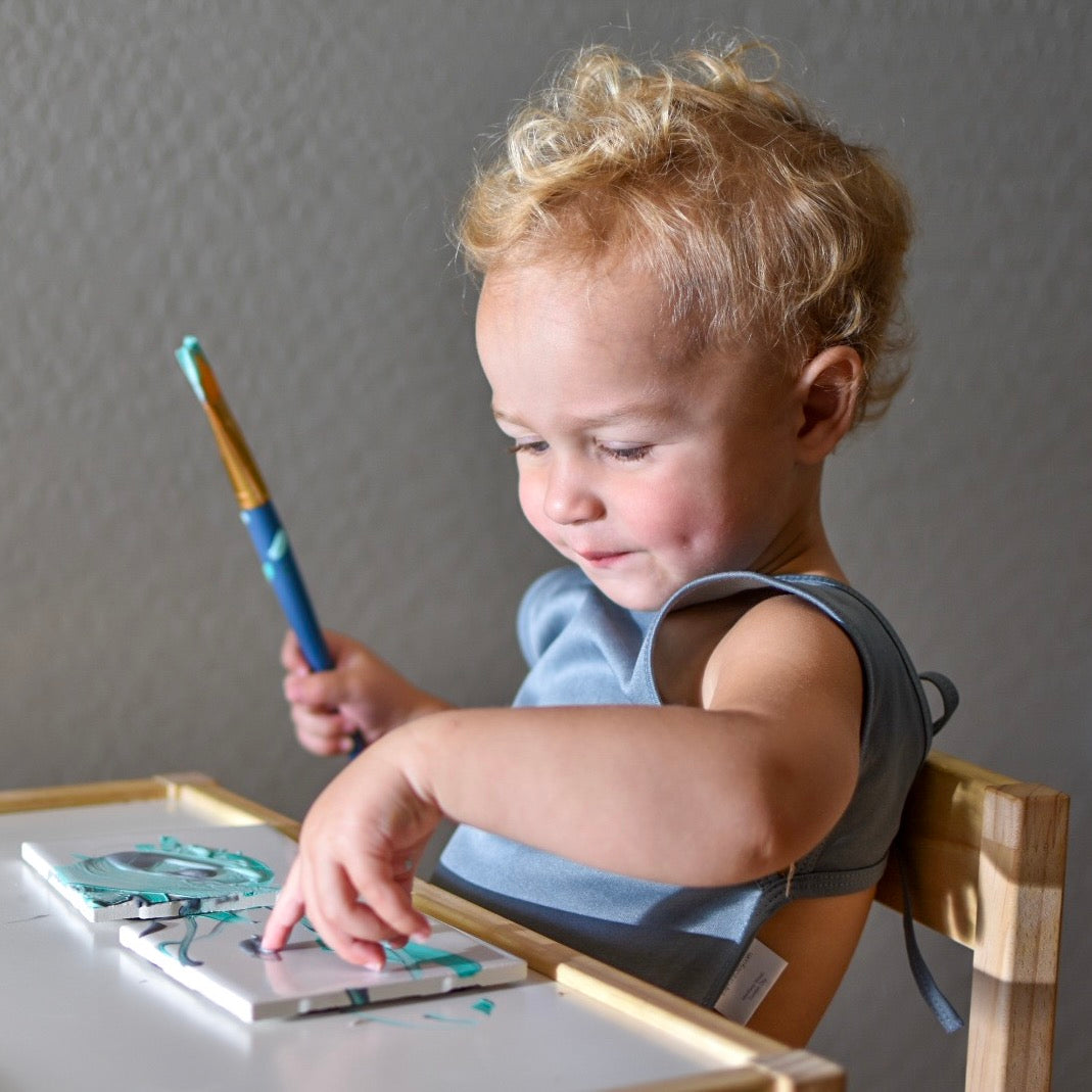 Solid Slate Minimalist Bapron BapronBaby