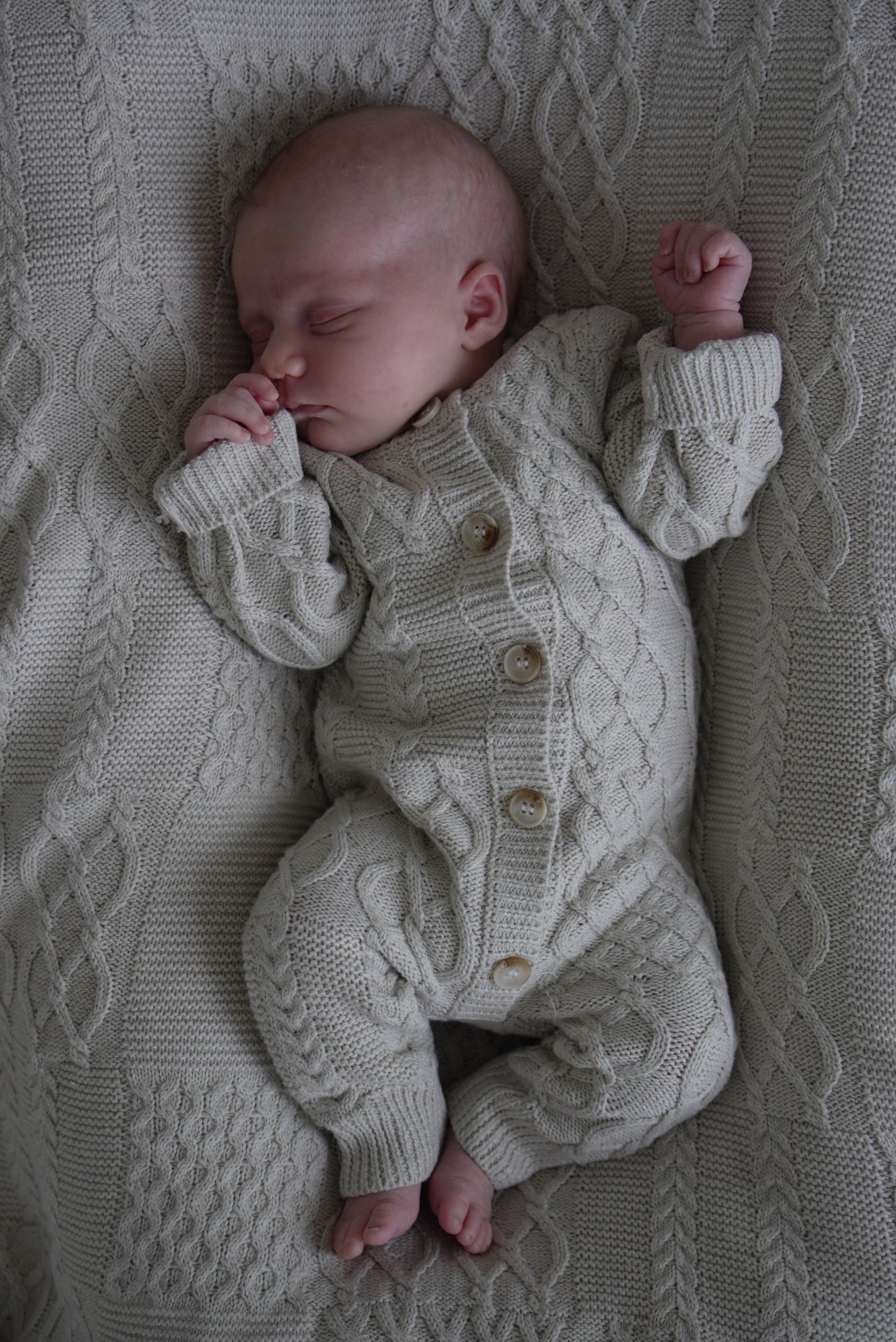 Luna + Luca Mixed Knit Baby Blanket - Natural Luna + Luca