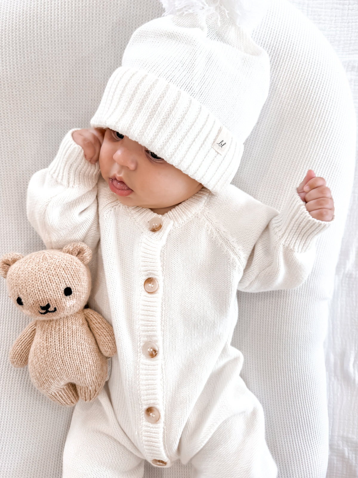 Essential Knit Jumpsuit - White