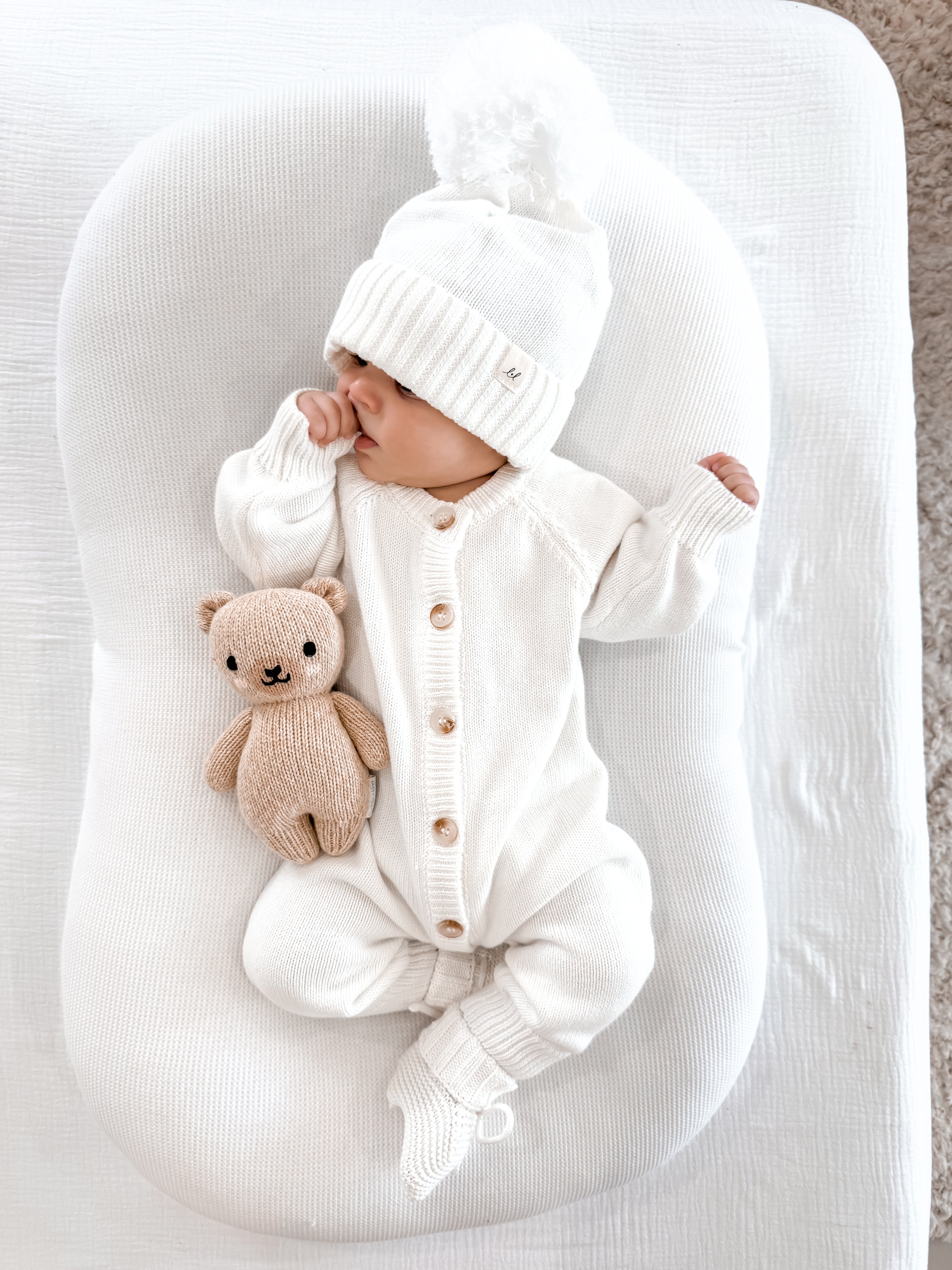 Essential Knit Jumpsuit - White