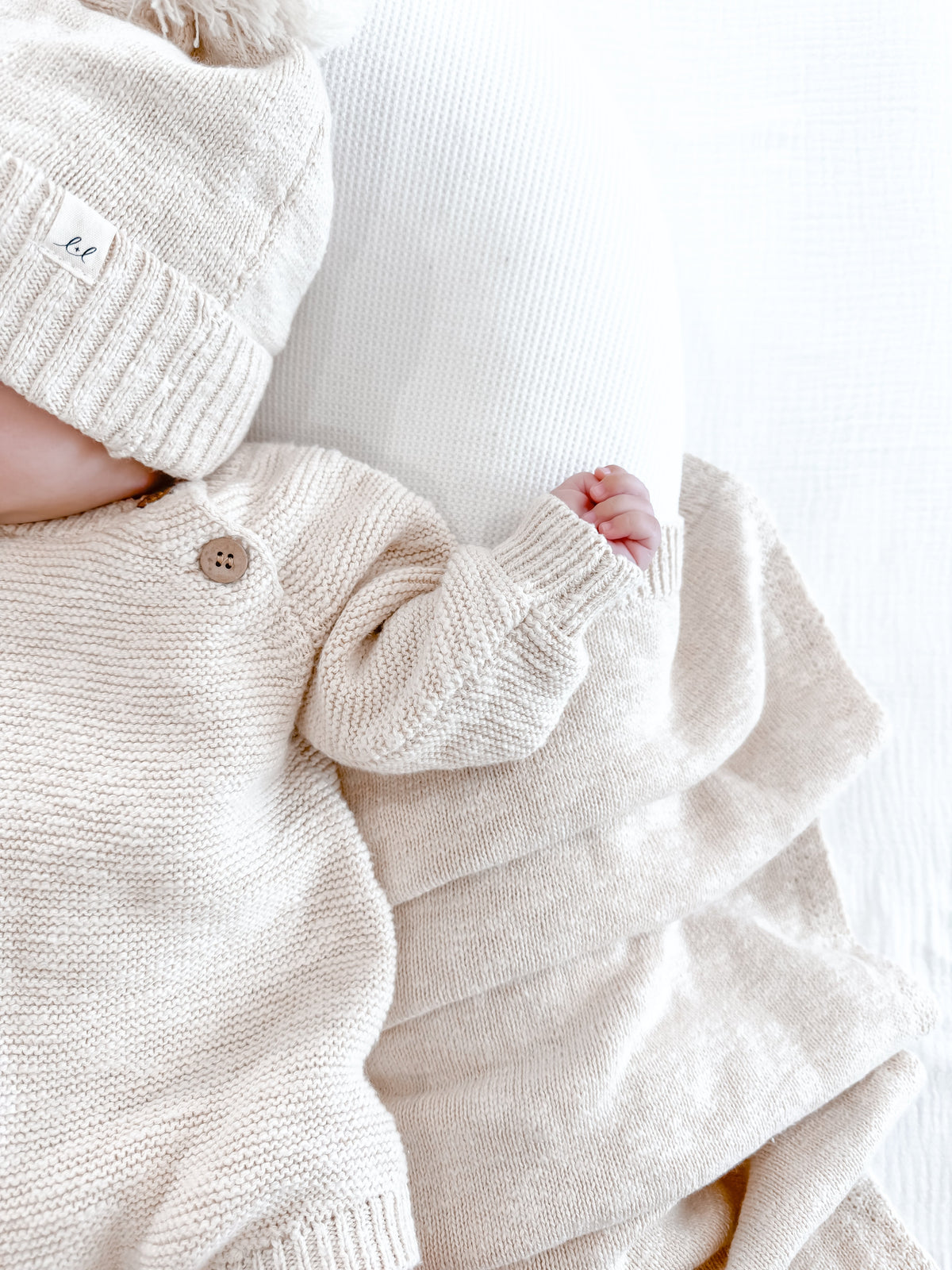 Chunky Purl Knit Romper - French Cream