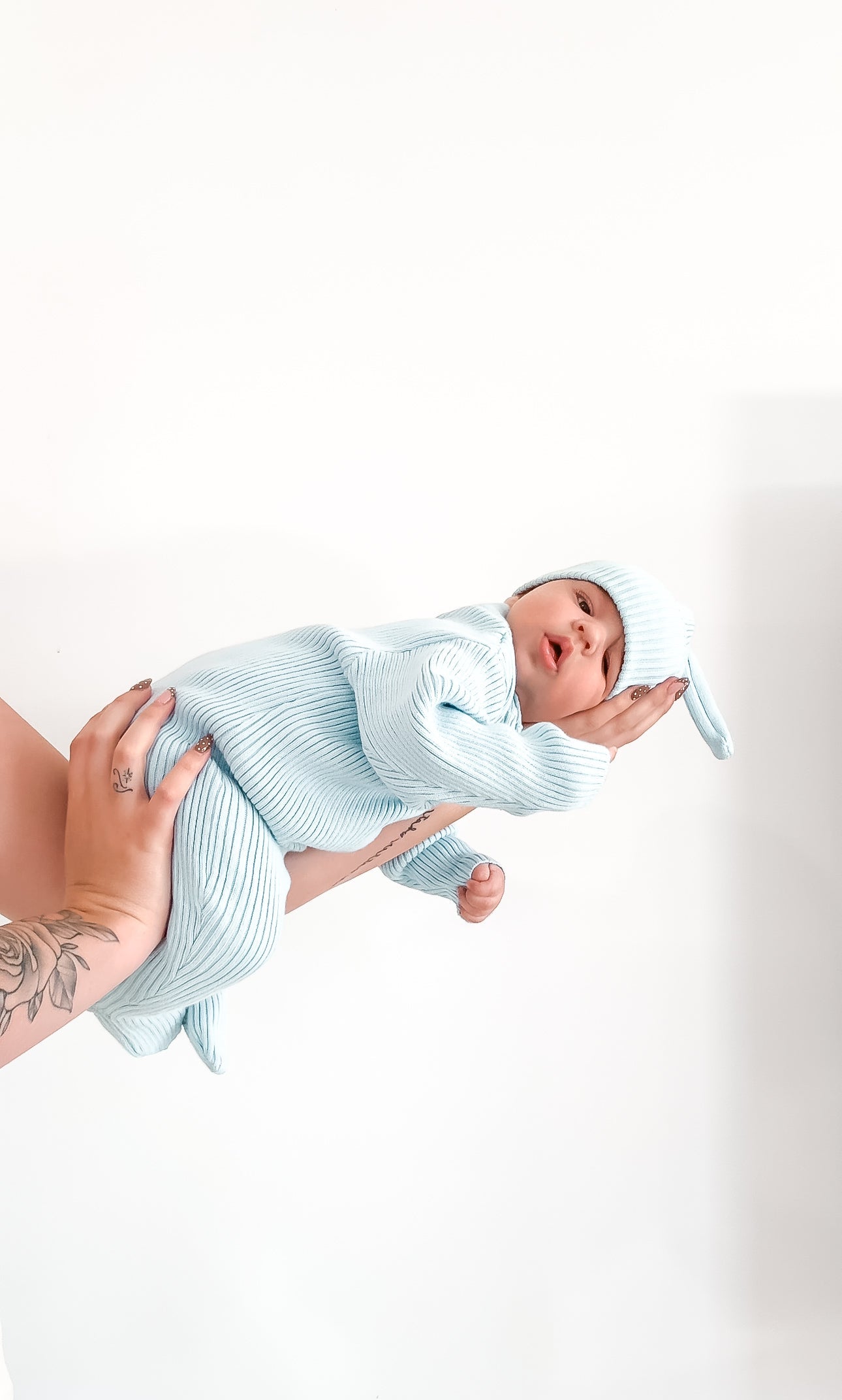 Baby Rib Henley Bundle - Powder Blue