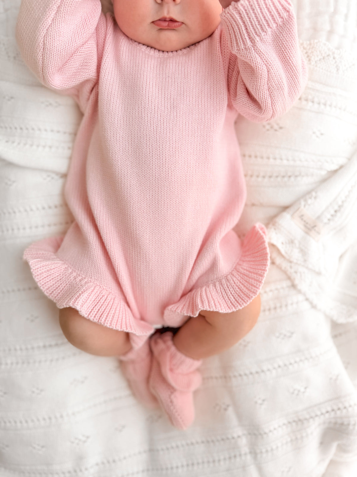 Frills Long Sleeve Knit Romper