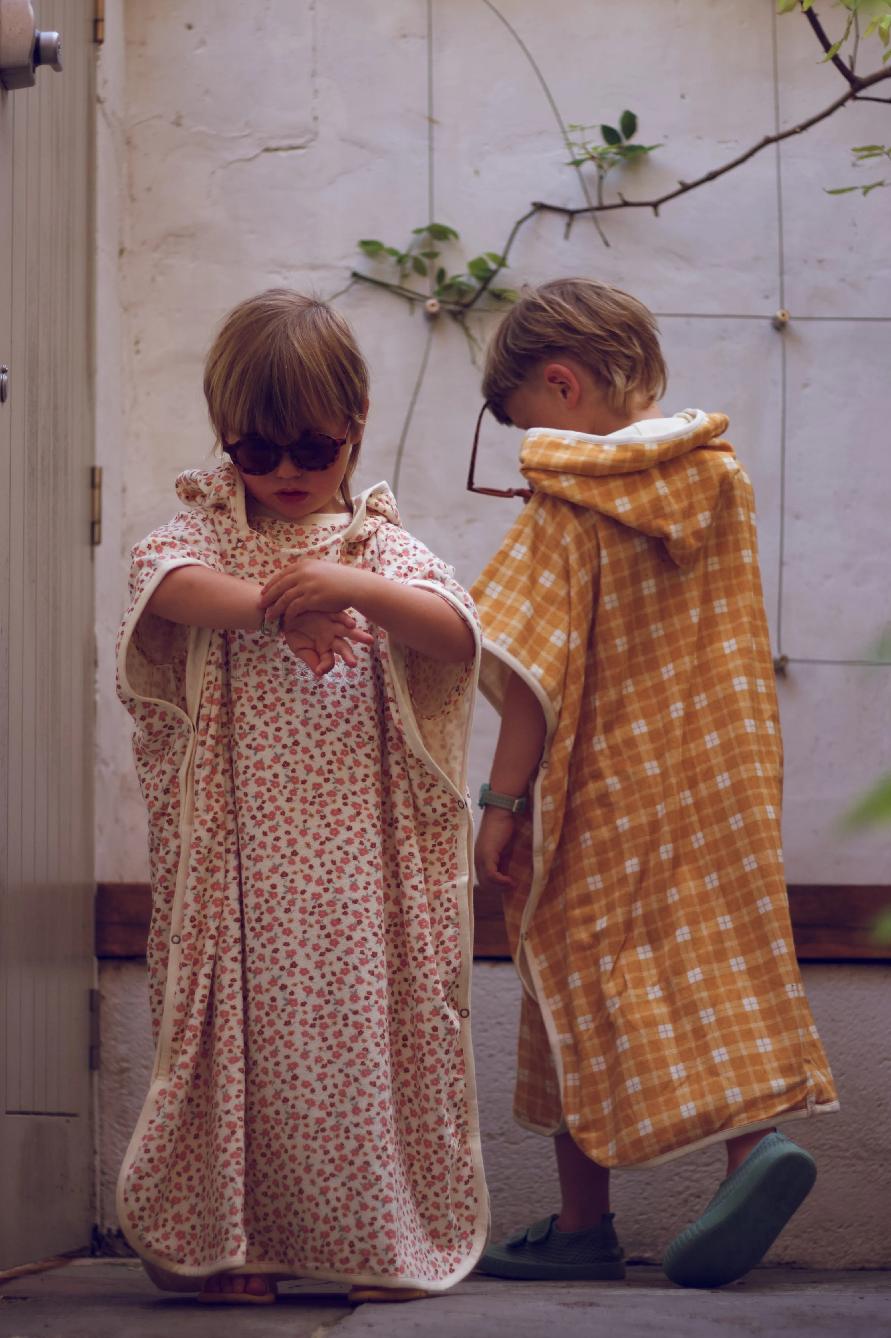 Bathing Towel Poncho | Organic Cotton - Sunset Meadow